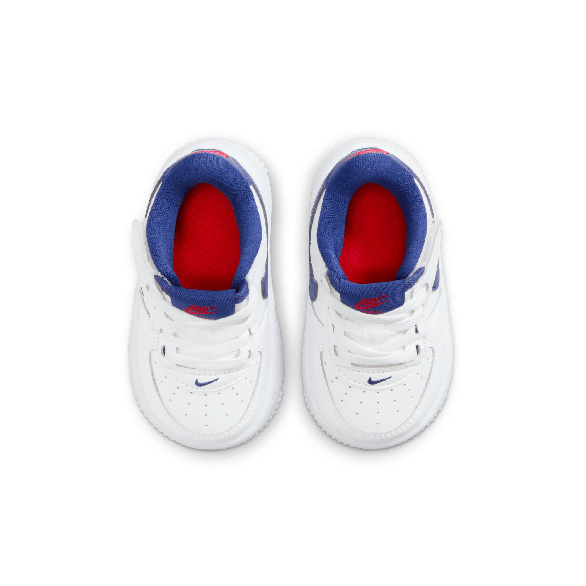 Baby/Toddler Nike Force 1 Low EasyOn "White Deep Royal Blue"