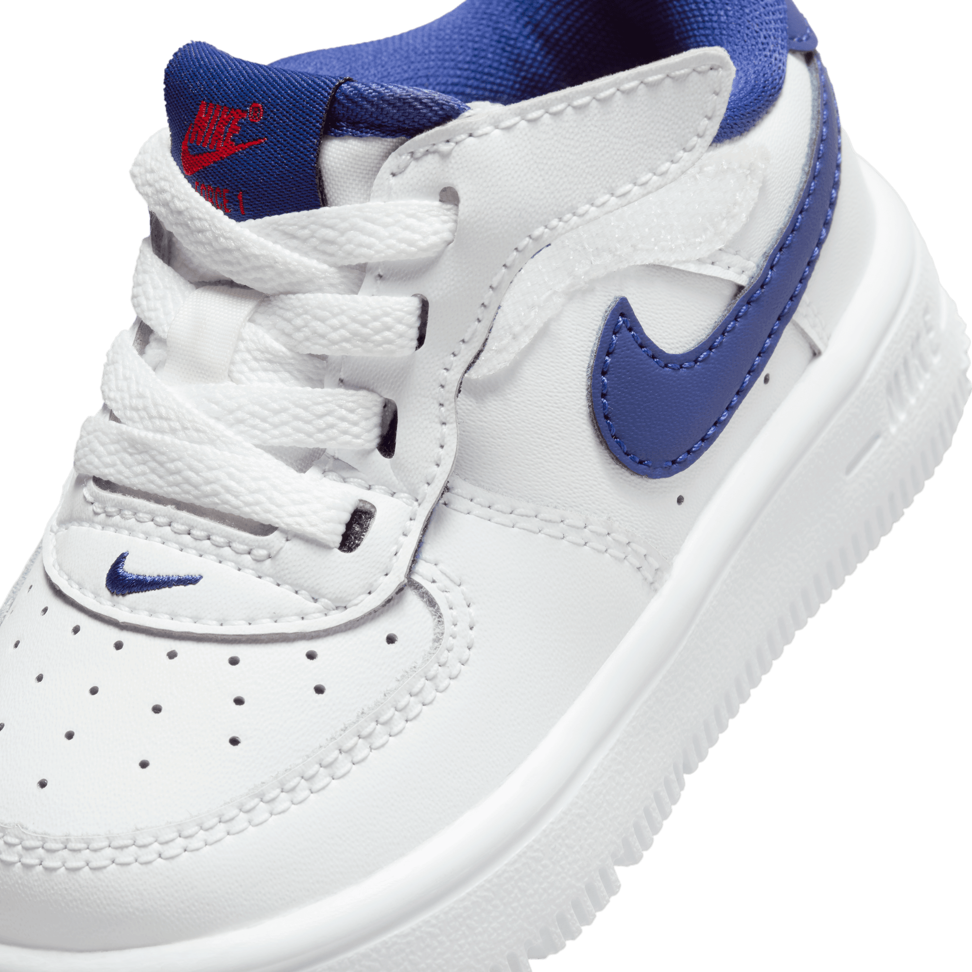 Baby/Toddler Nike Force 1 Low EasyOn "White Deep Royal Blue"