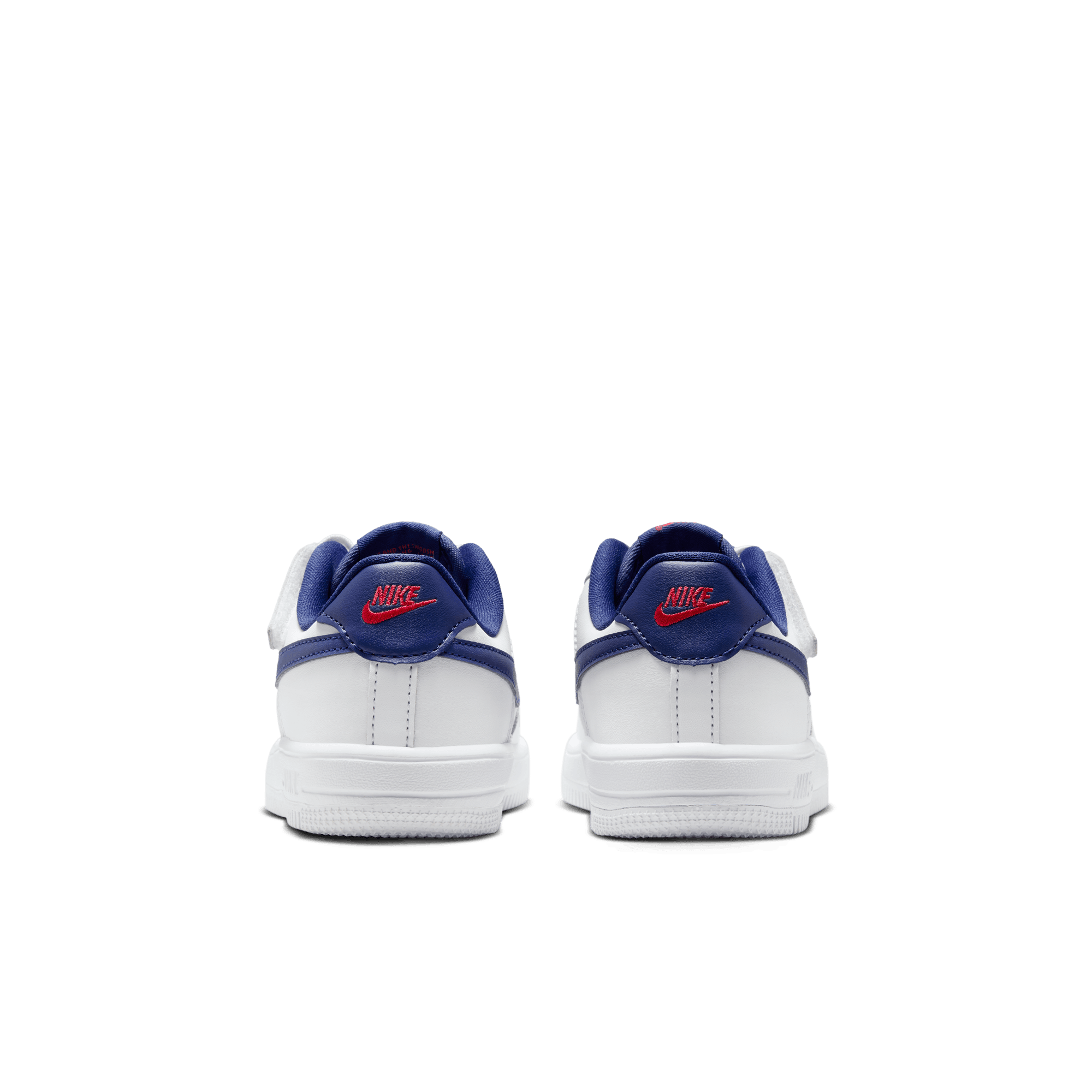 Little Kids' Nike Force 1 Low EasyOn "White Deep Royal Blue"