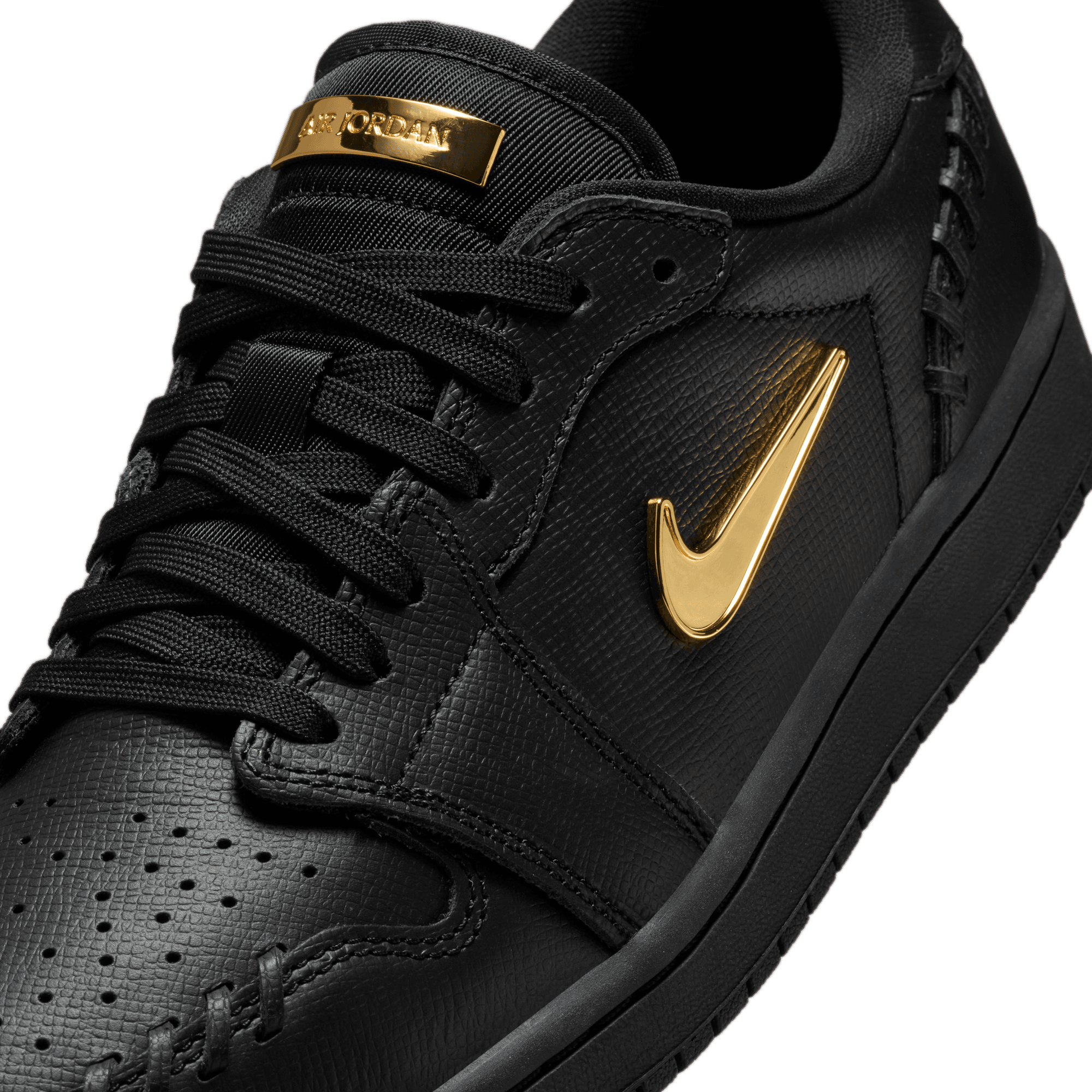 Jordan 1 Low Method of Make Black Metallic Gold Women s