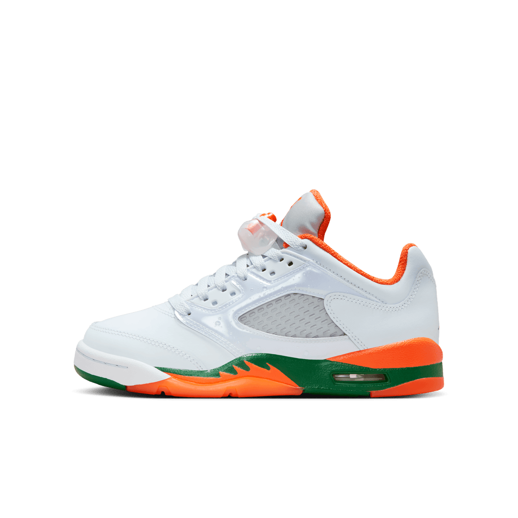 Big Kids' Air Jordan 5 Retro Low "Miami Hurricanes"
