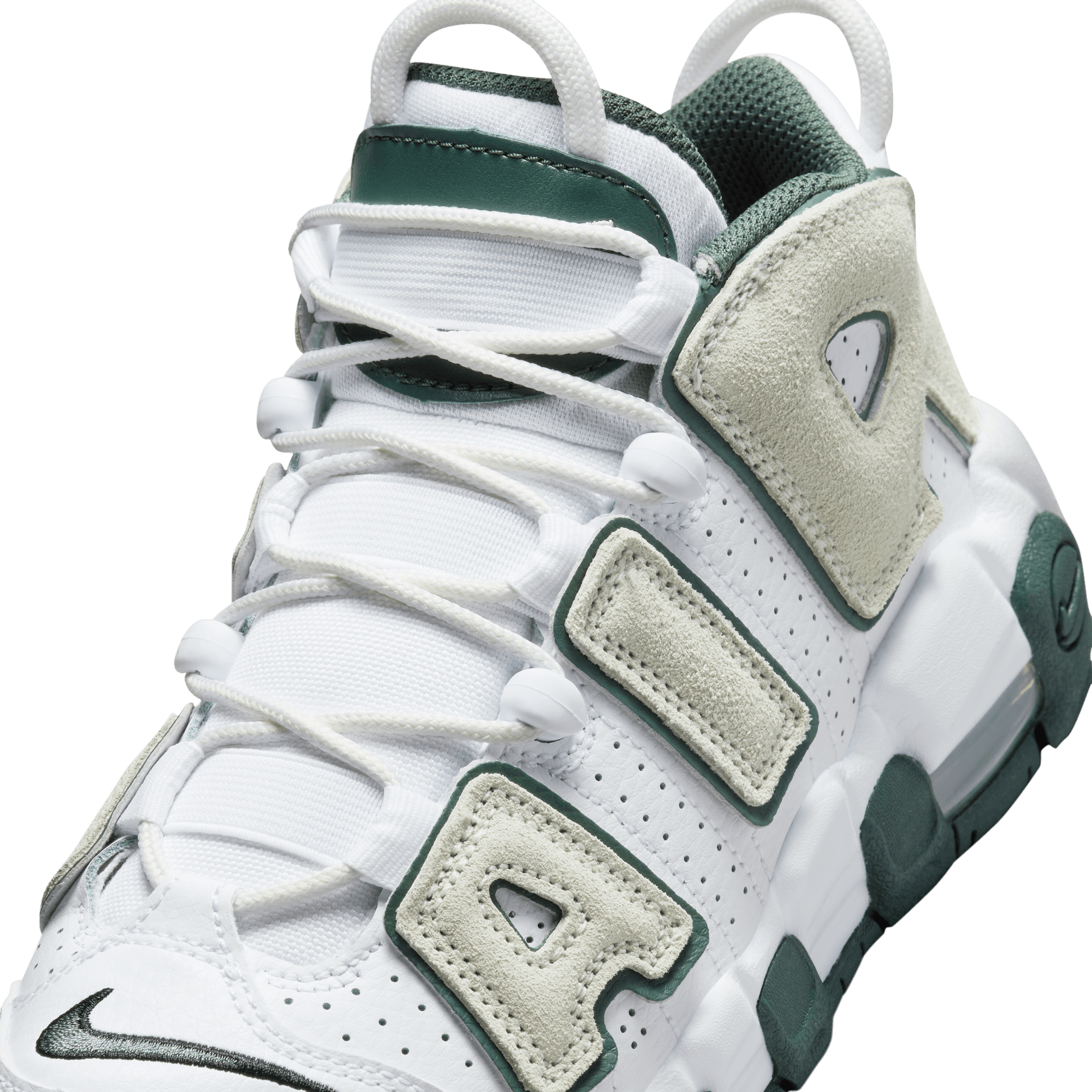 Big Kids' Nike Air More Uptempo "White Vintage Green"