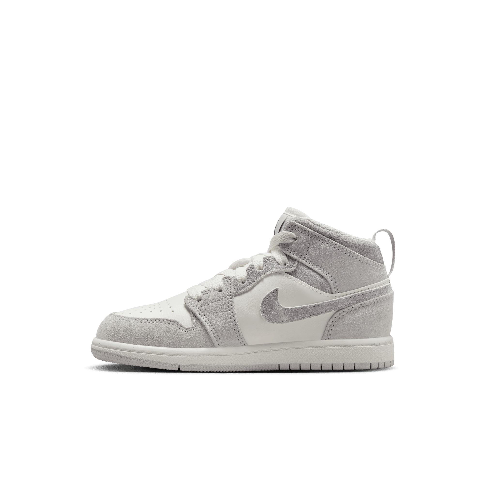 Little Kids' Jordan 1 Mid SE "Smoke Grey-Sail"