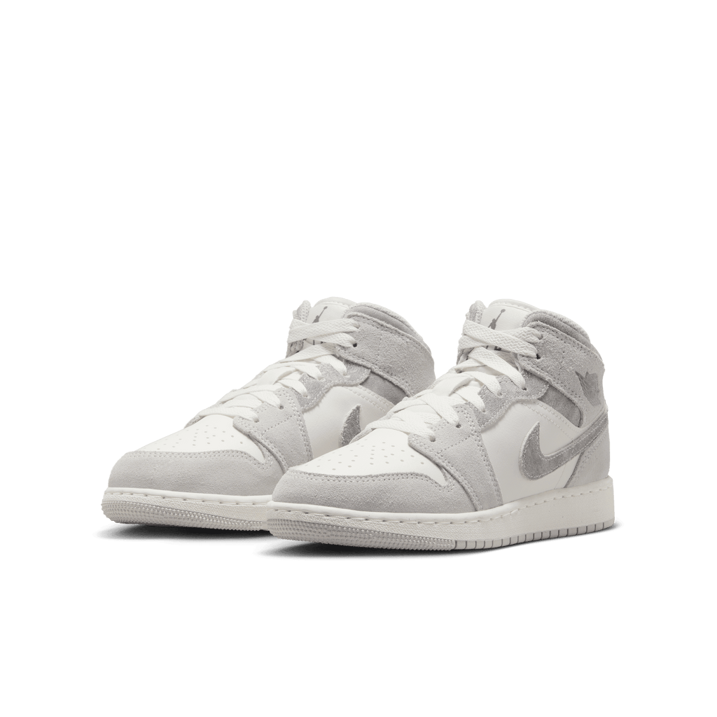 Big Kids' Air Jordan 1 Mid SE "Neutral Grey Sail"