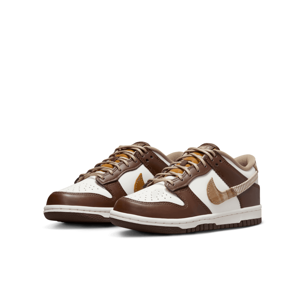 Big Kids' Nike Dunk Low “Brown Plaid”