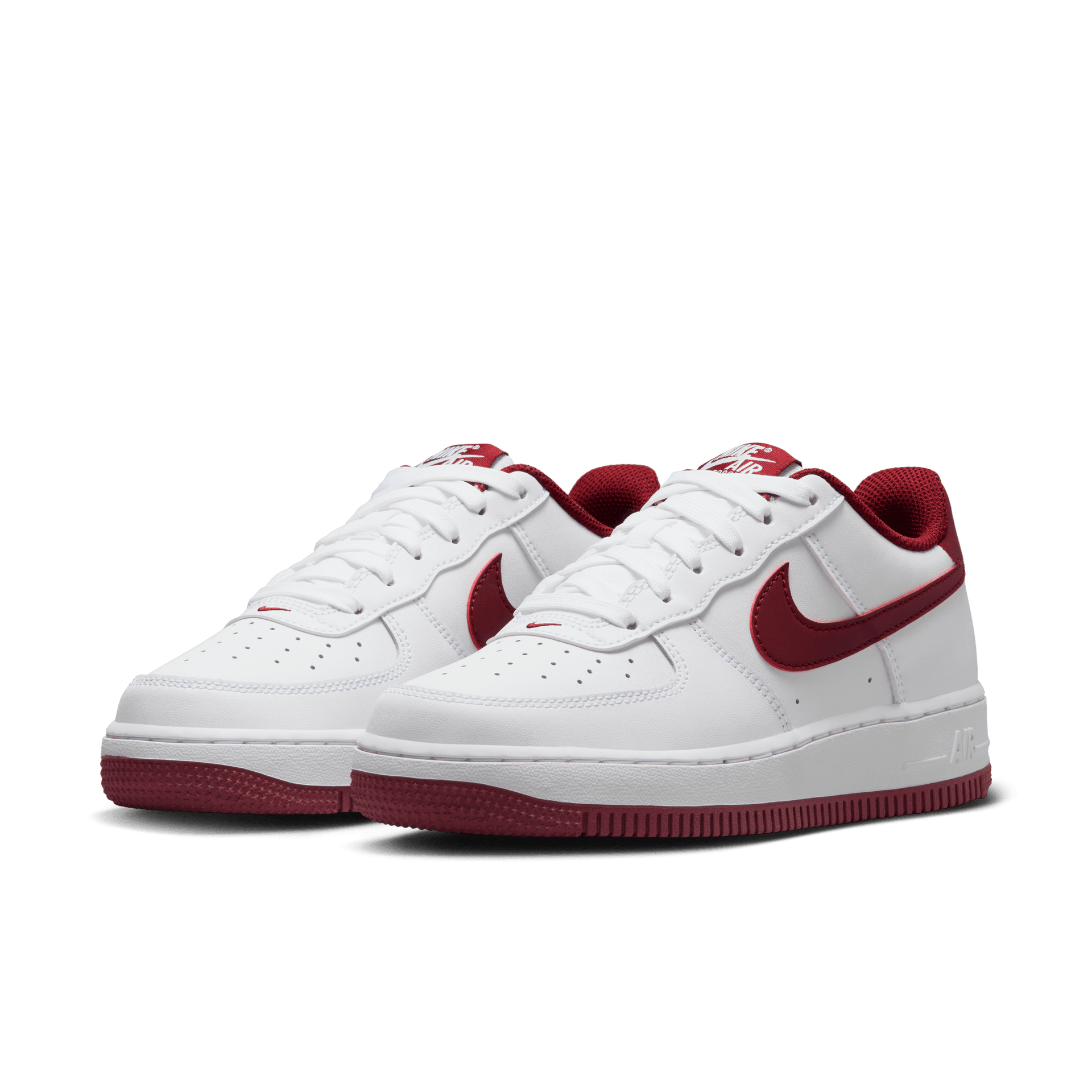 Basketball Shoe Air Force White Noble Red Little Kids' Nike Air
