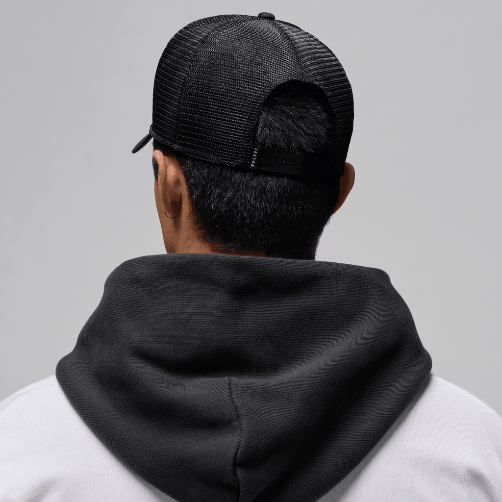 Jordan Rise Structured Hat Adjustable Fit "Black White" (Unisex)