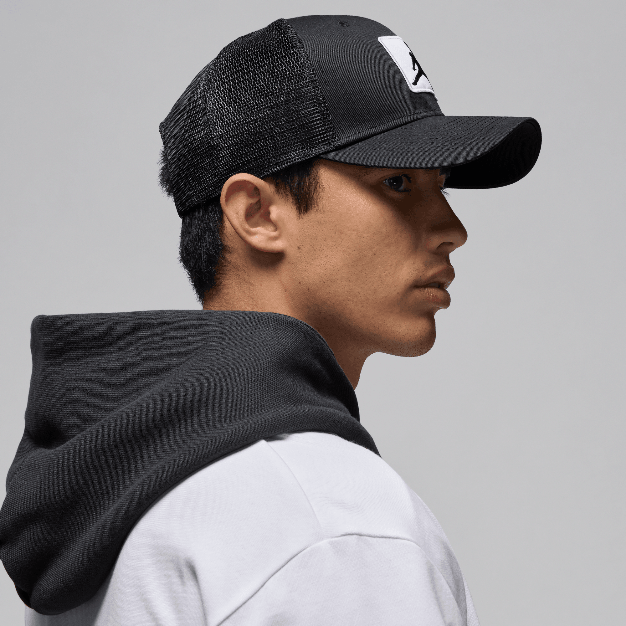 Jordan Rise Structured Hat Adjustable Fit "Black White" (Unisex)