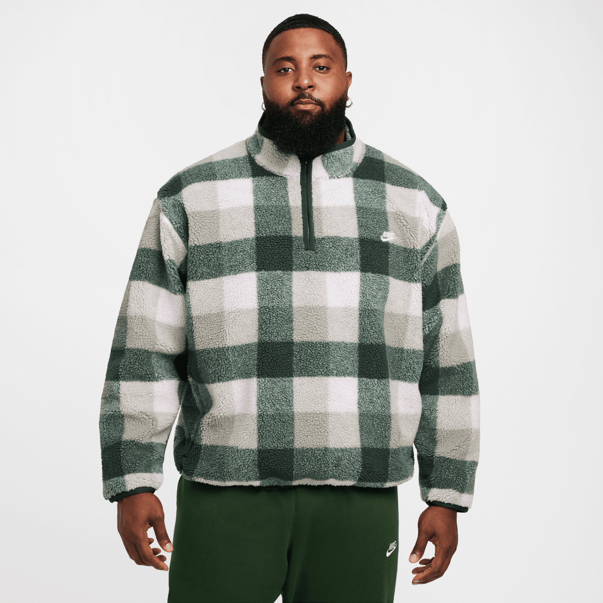 Men's Nike Club Winterized Half-Zip Jacket "Jade Green"