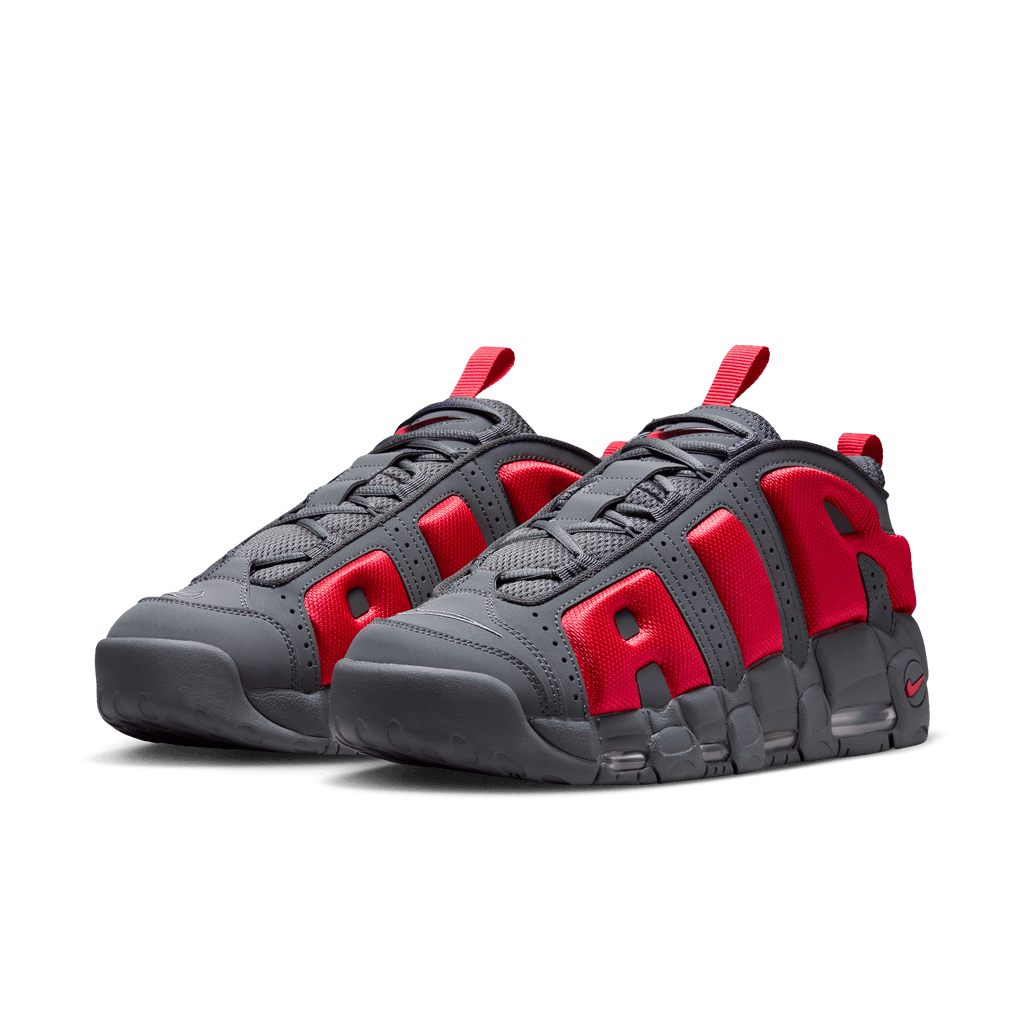 Men's Nike Air More Uptempo Low "Dark Grey Light Crimson"