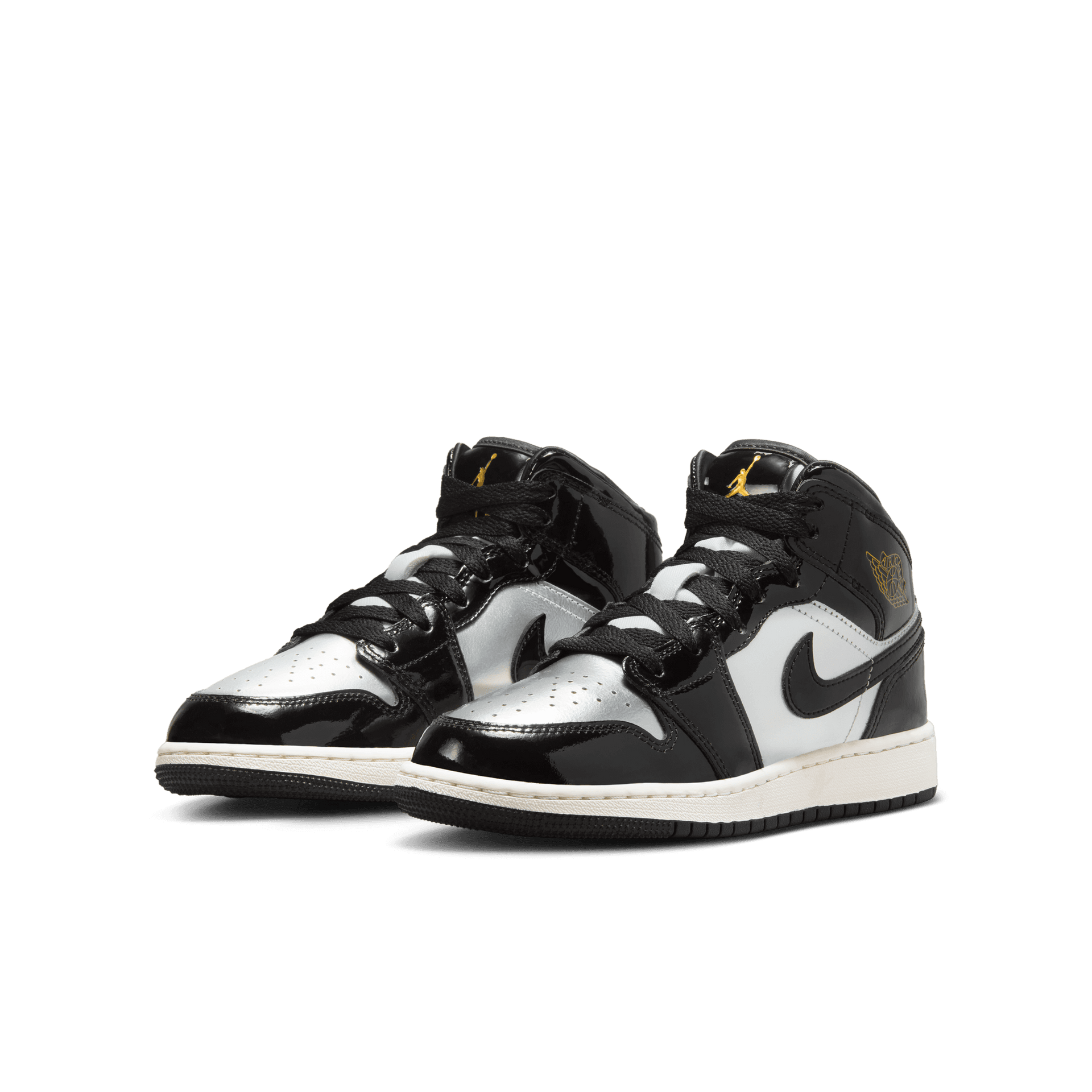 Black Metallic Black Mid Jordans Big Kids' Air Jordan Mid SE