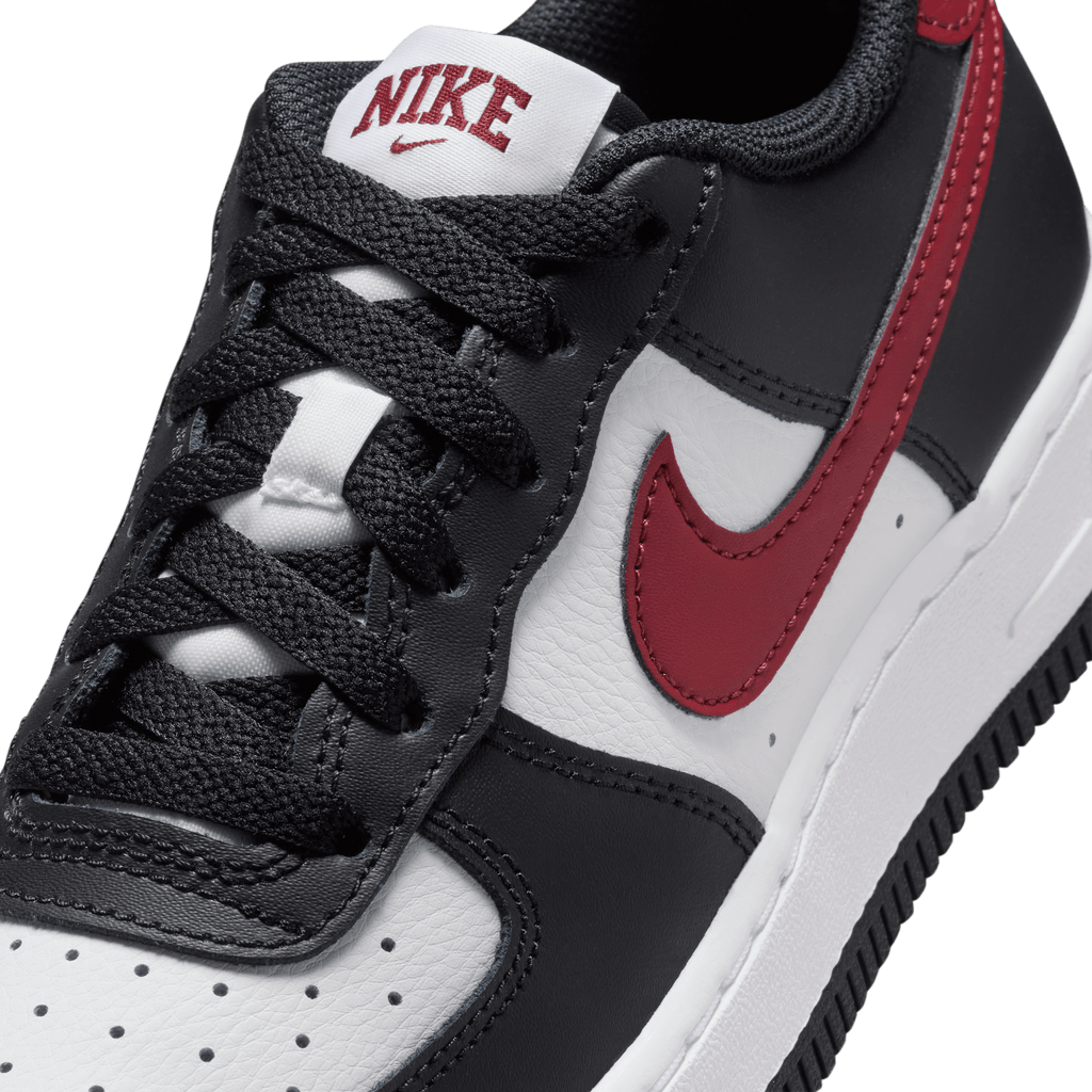 Big Kids' Nike Air Force 1 "Black Dark Team Red"