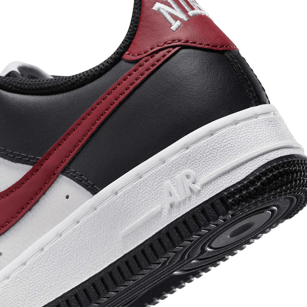 Big Kids' Nike Air Force 1 "Black Dark Team Red"