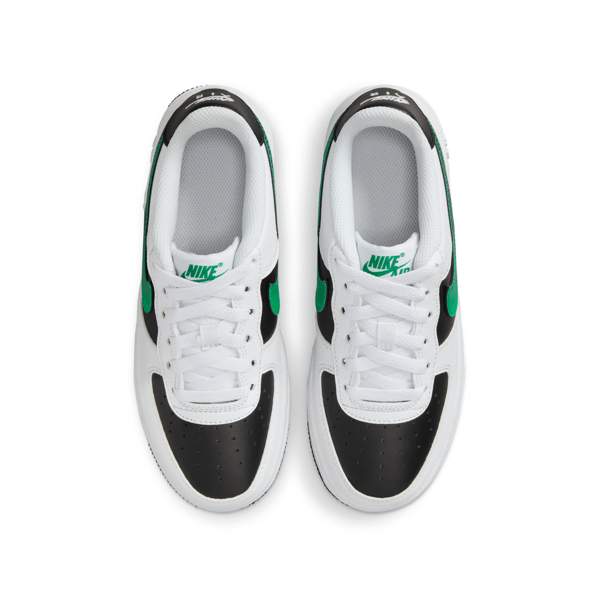 Big Kids' Nike Force 1 LV8 2 "Stadium White/Black Green"