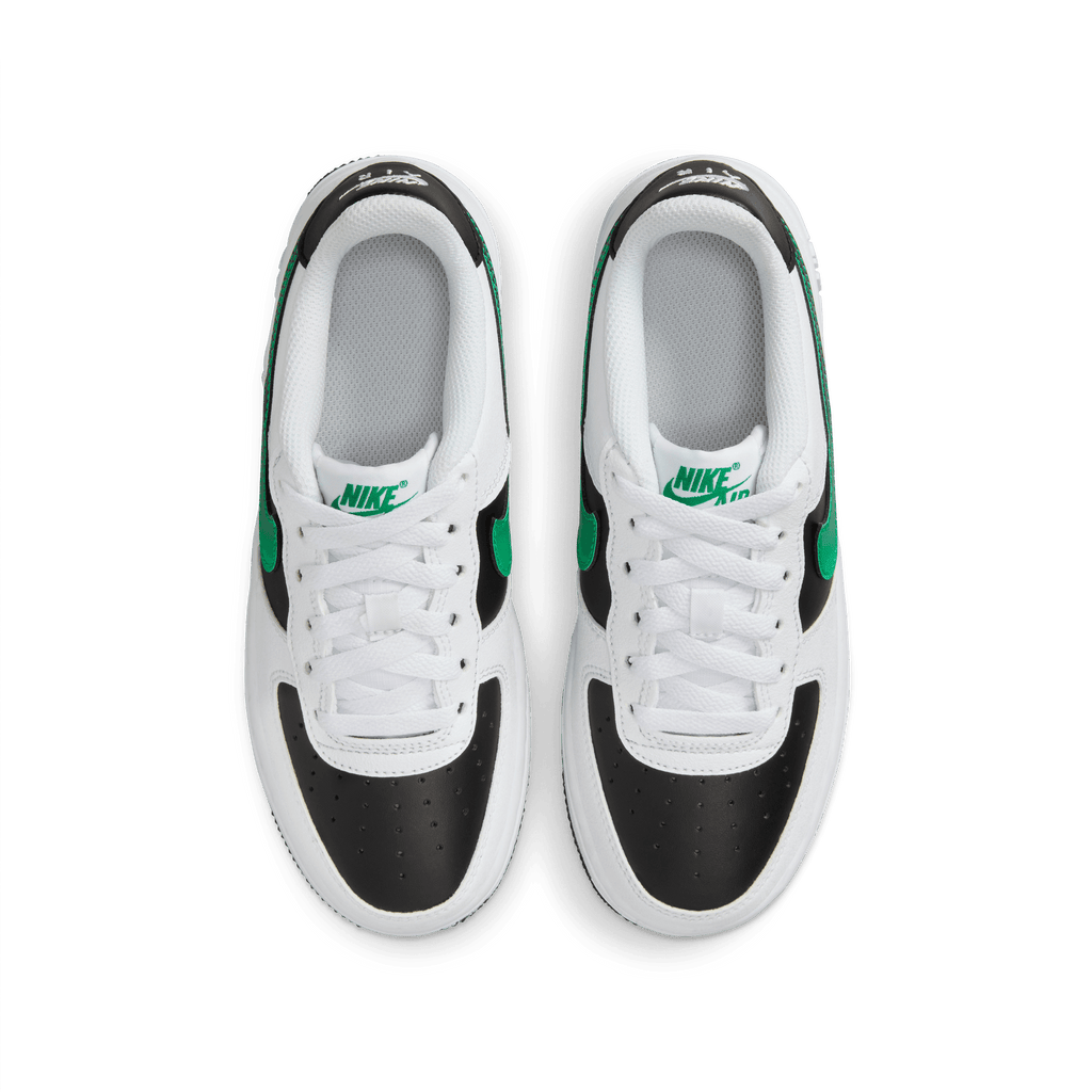 Big Kids' Nike Force 1 LV8 2 "Stadium White/Black Green"