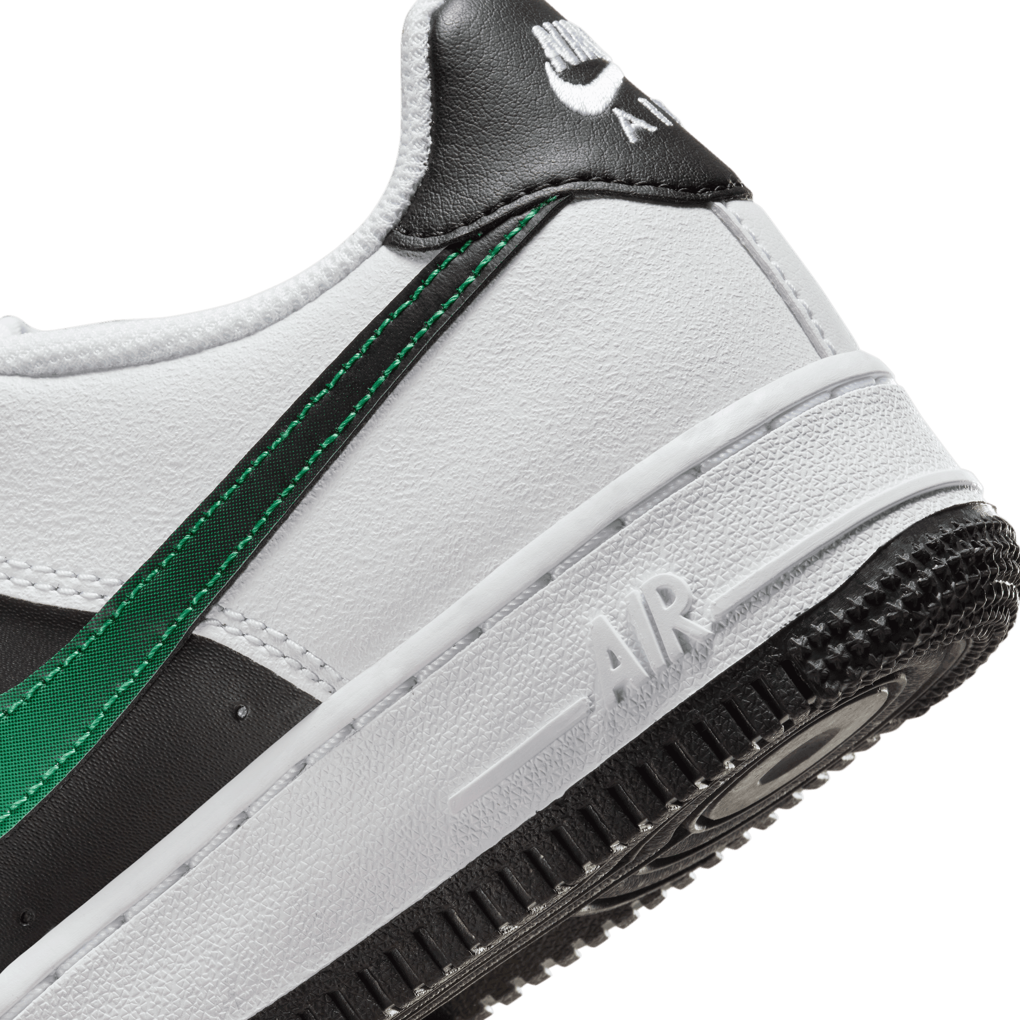 Big Kids' Nike Force 1 LV8 2 "Stadium White/Black Green"