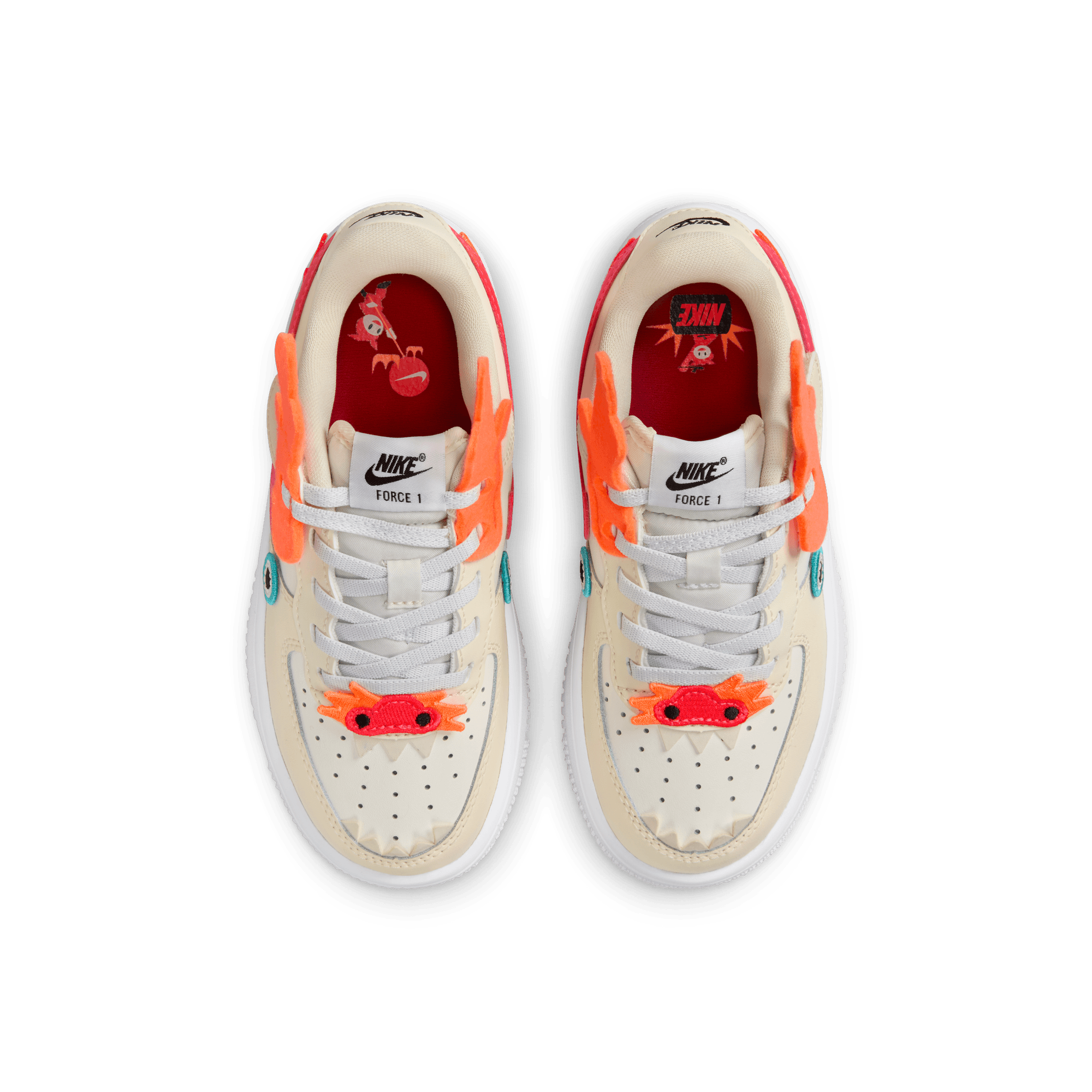 Little Kids' Nike Force 1 Low Easyon "Year of the Dragon Bright Crimson"