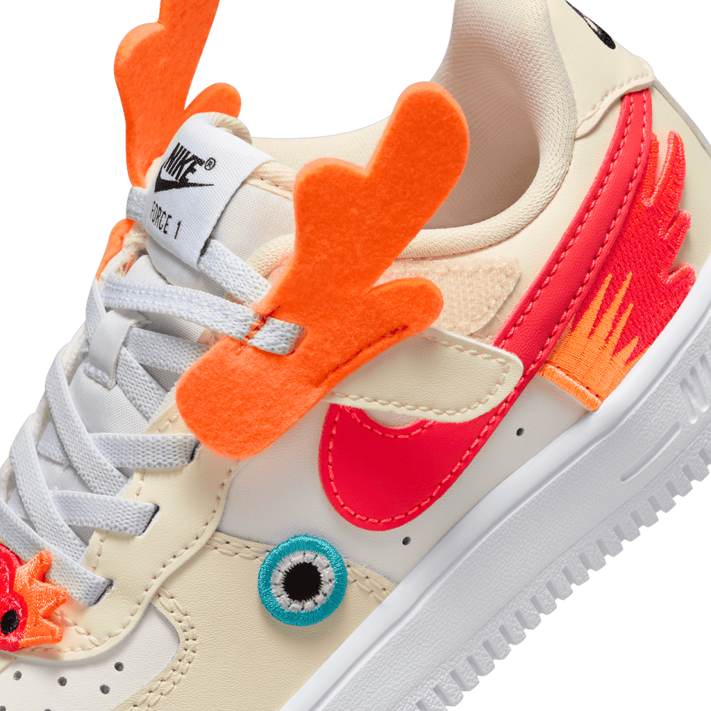 Little Kids' Nike Force 1 Low Easyon "Year of the Dragon Bright Crimson"