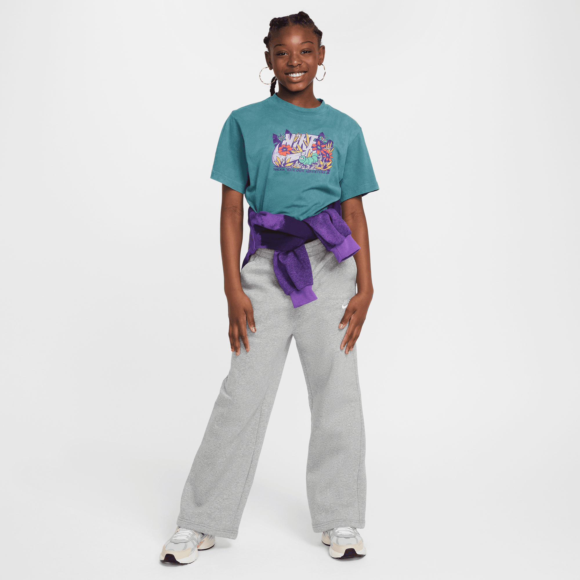 Girls' Nike Sportswear Club Fleece Wide-Leg Pants