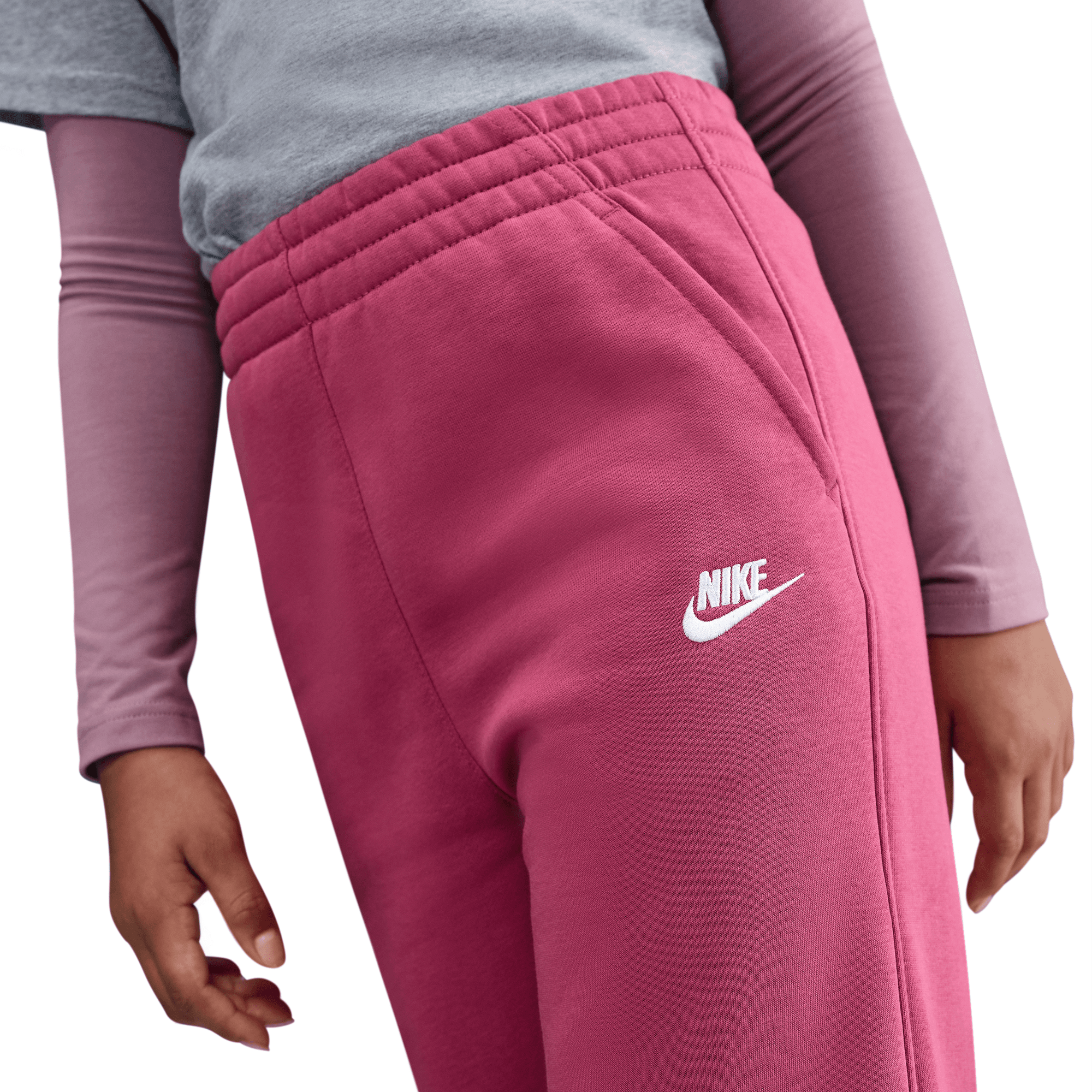 Girls' Nike Sportswear Club Fleece Wide-Leg Pants