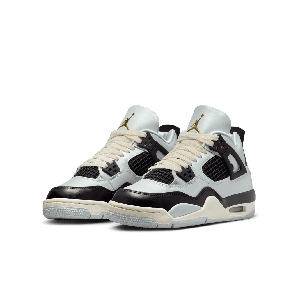 Big Kids' Air Jordan 4 Retro "Pure Platinum Gold"