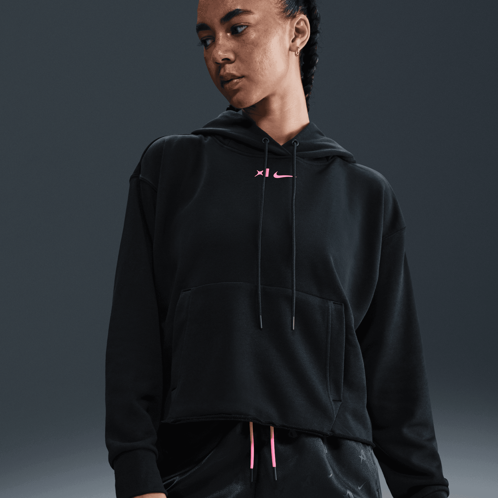 Women's Nike A'ja Wilson Oversized Cropped Basketball Hoodie