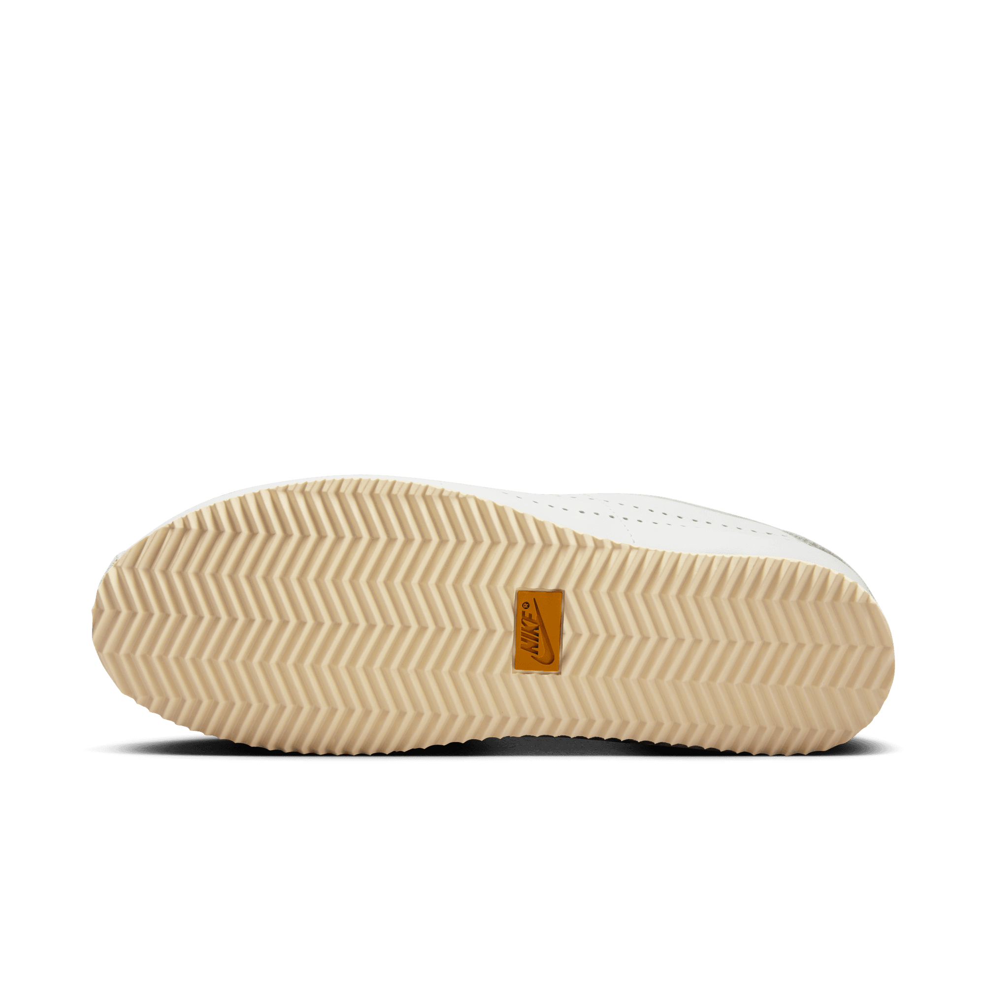 Women's Nike Cortez Leather "White Bronze Perforated Swoosh"