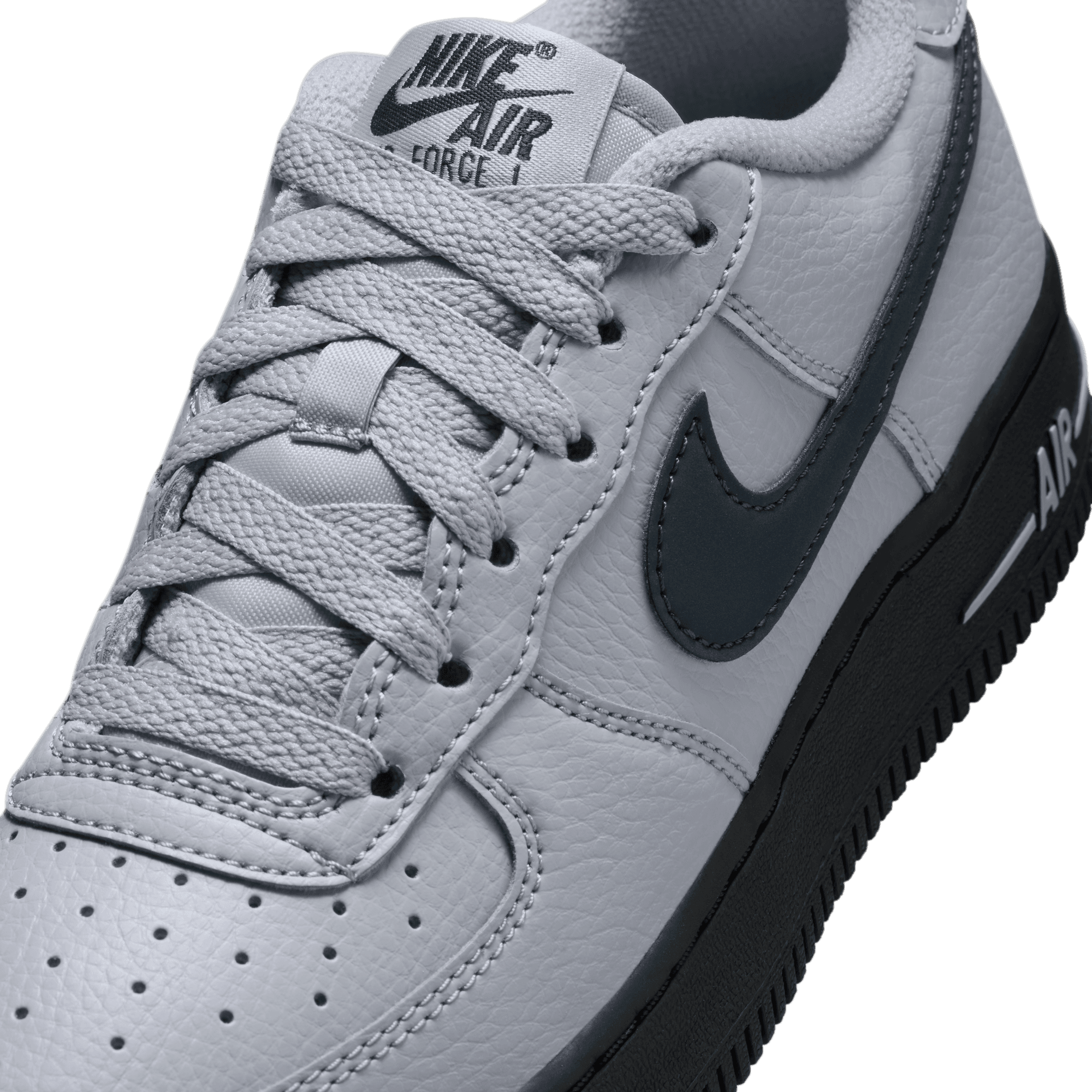 Cool Grey Gray And Black Air Force Ones Big Kids' Nike Air Force