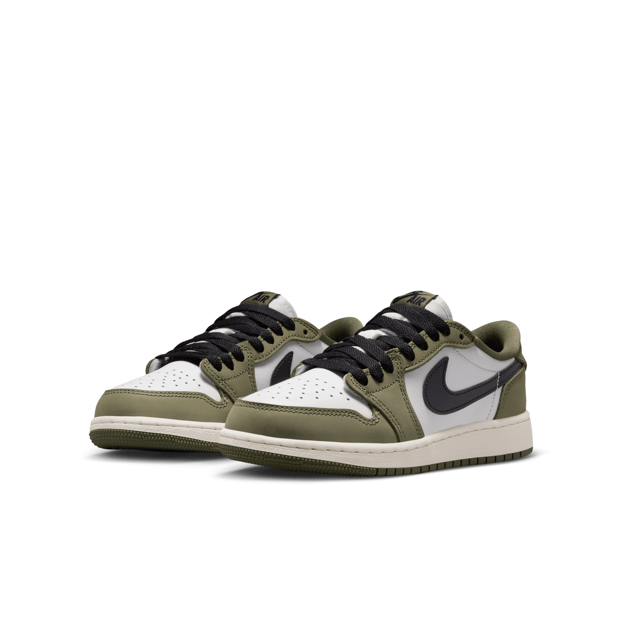 Big Kids' Air Jordan 1 Retro Low OG "Medium Olive"