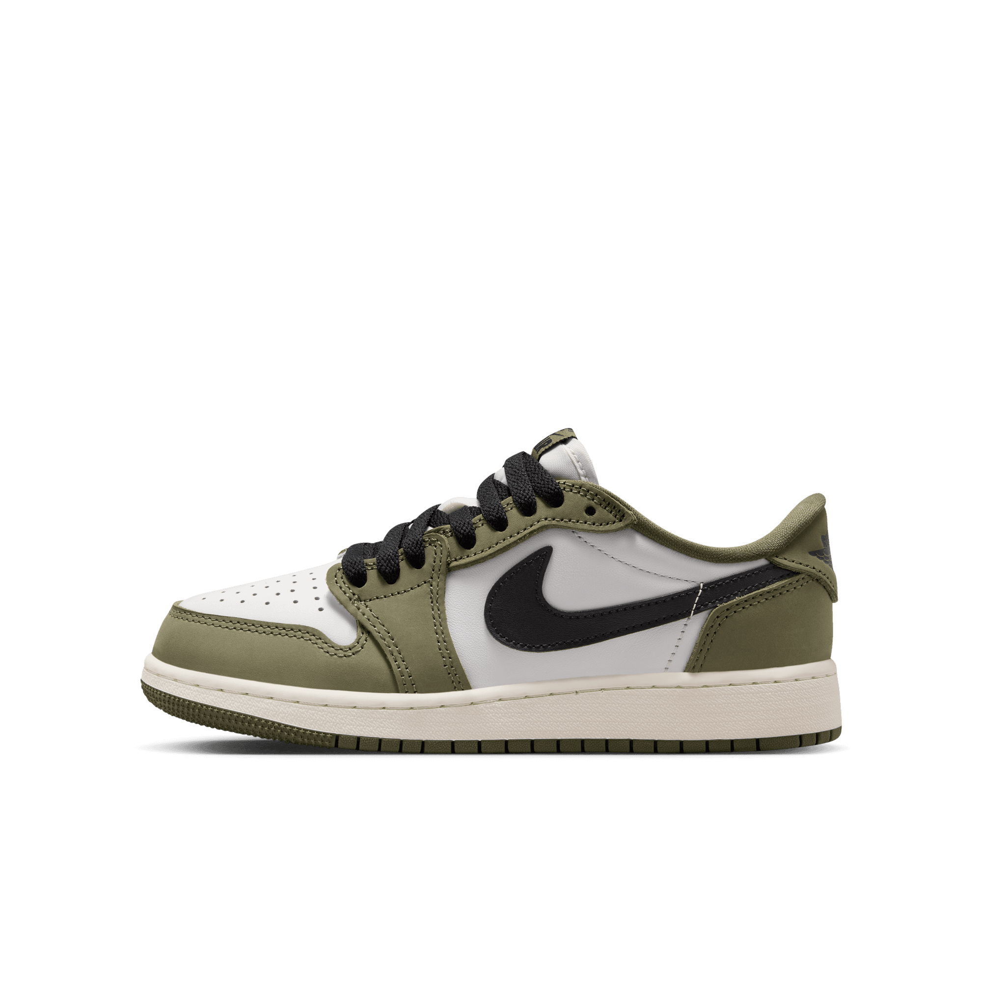 Big Kids' Air Jordan 1 Retro Low OG "Medium Olive"