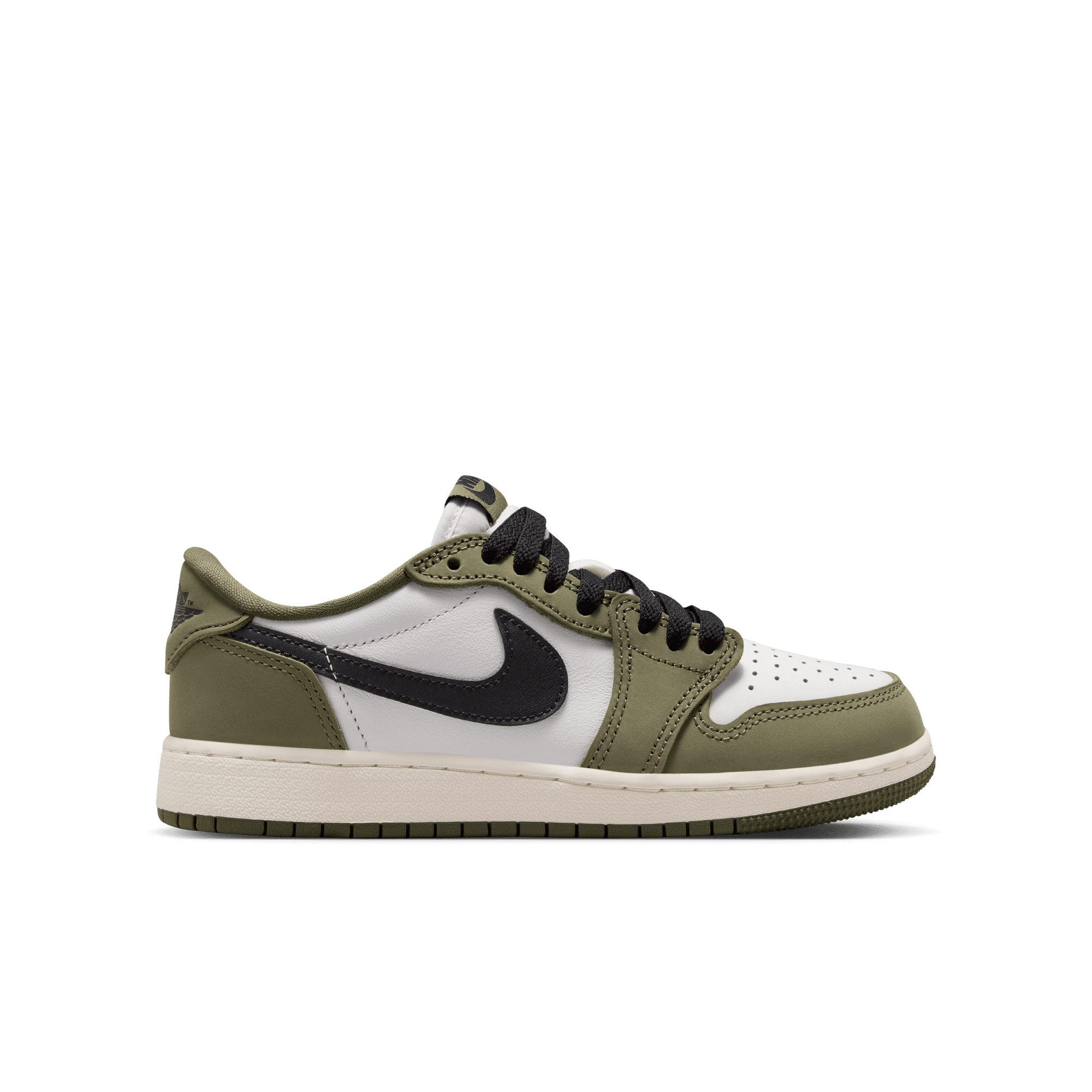 Big Kids' Air Jordan 1 Retro Low OG "Medium Olive"