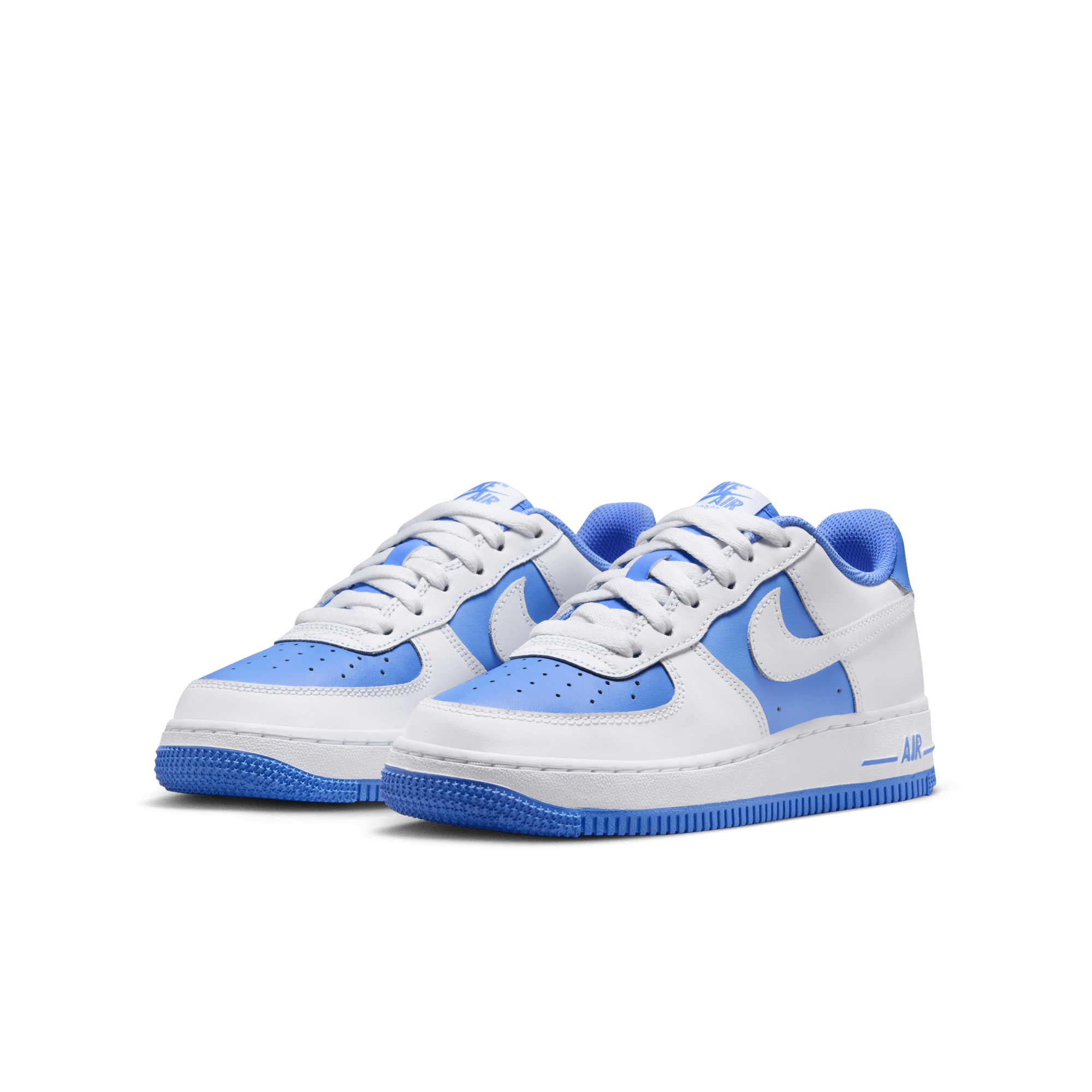 Big Kids Nike Air Force 1 BG White Light Blue The Closet Inc