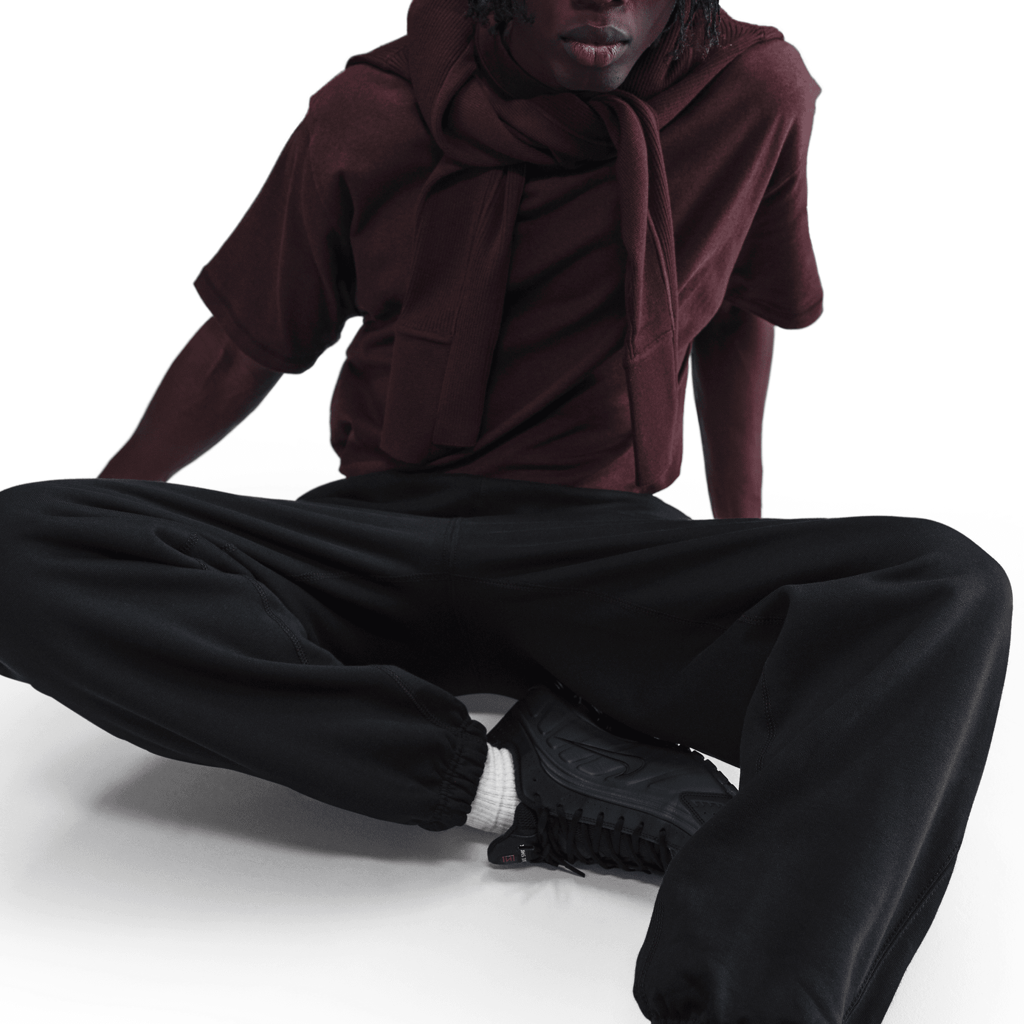 Men's Nike Solo Swoosh Cuffed Fleece Pants