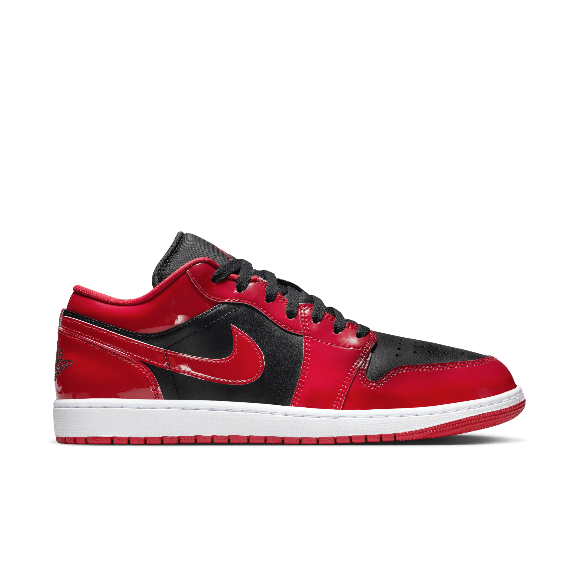 Men's Air Jordan 1 Low SE Shoes "Patent Varsity Red Black"
