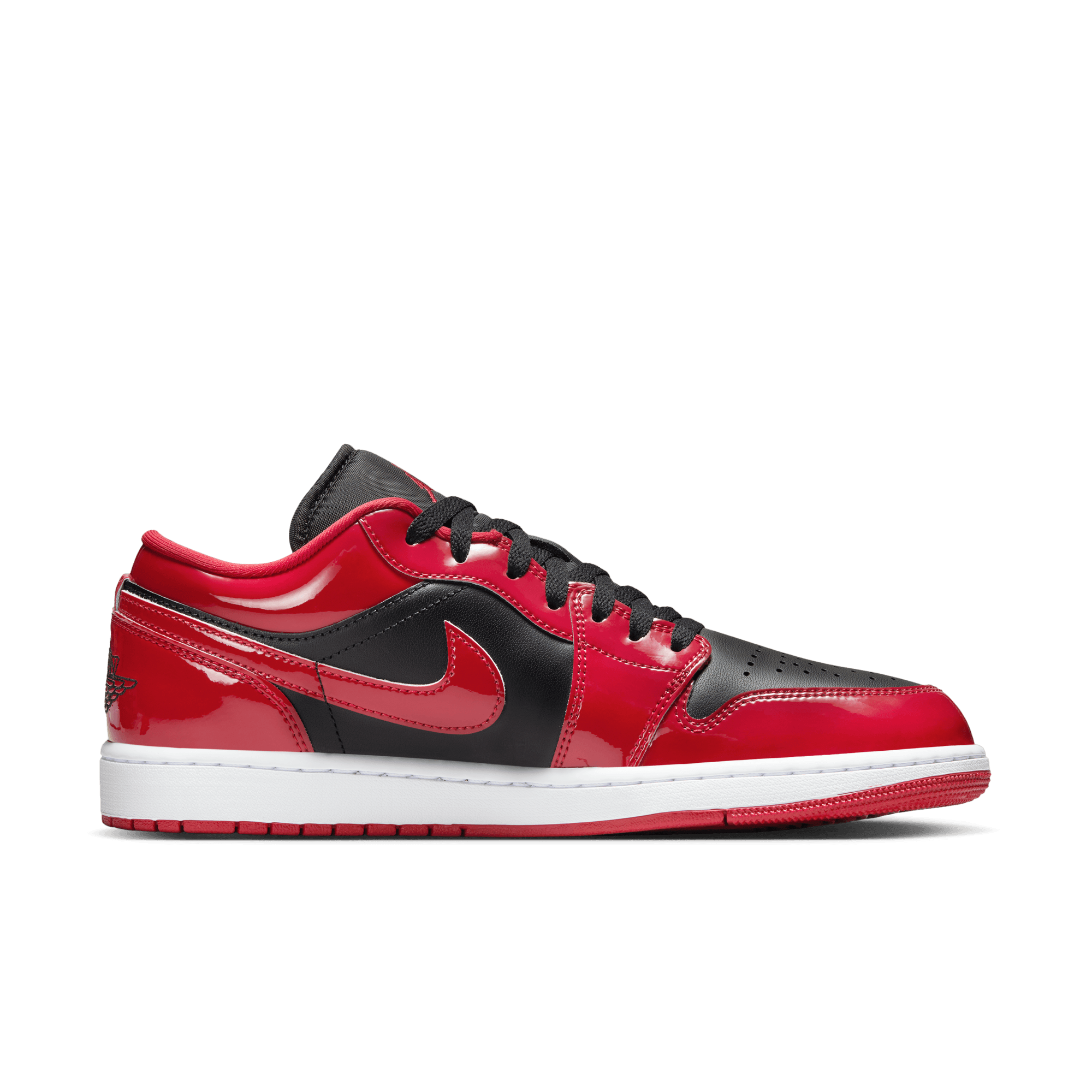 Men's Air Jordan 1 Low SE Shoes "Patent Varsity Red Black"