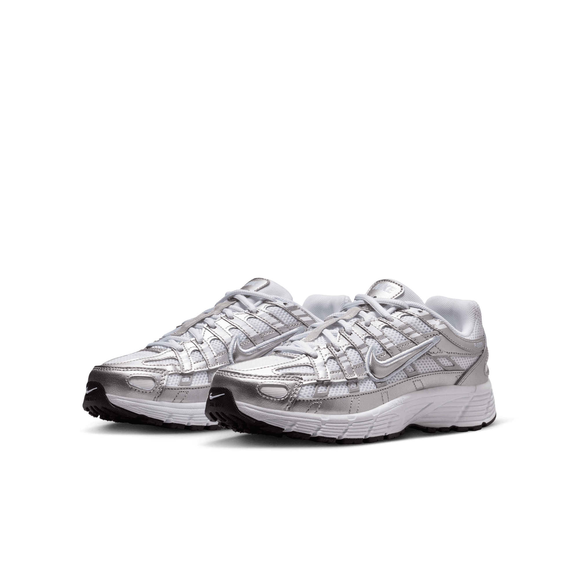 Big Kids' Nike P-6000 "White & Metallic Silver"