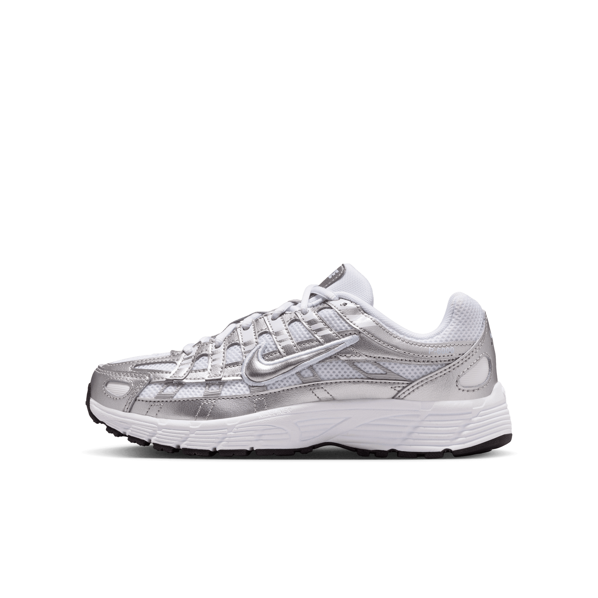 Big Kids' Nike P-6000 "White & Metallic Silver"