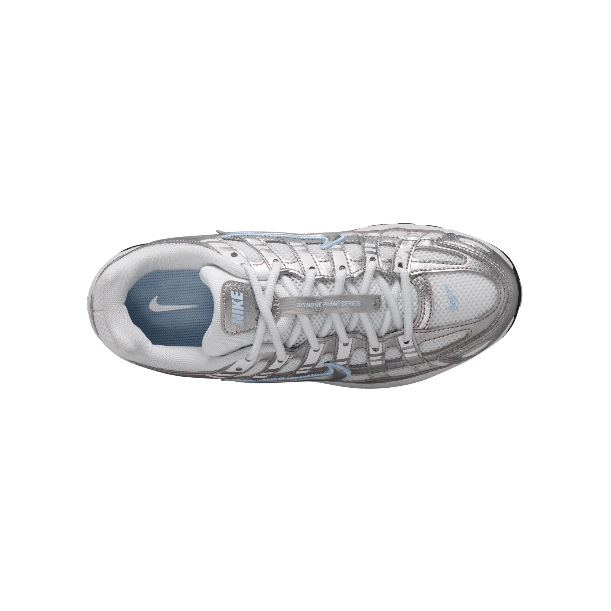 Big Kids' Nike P-6000 "White & Metallic Silver"