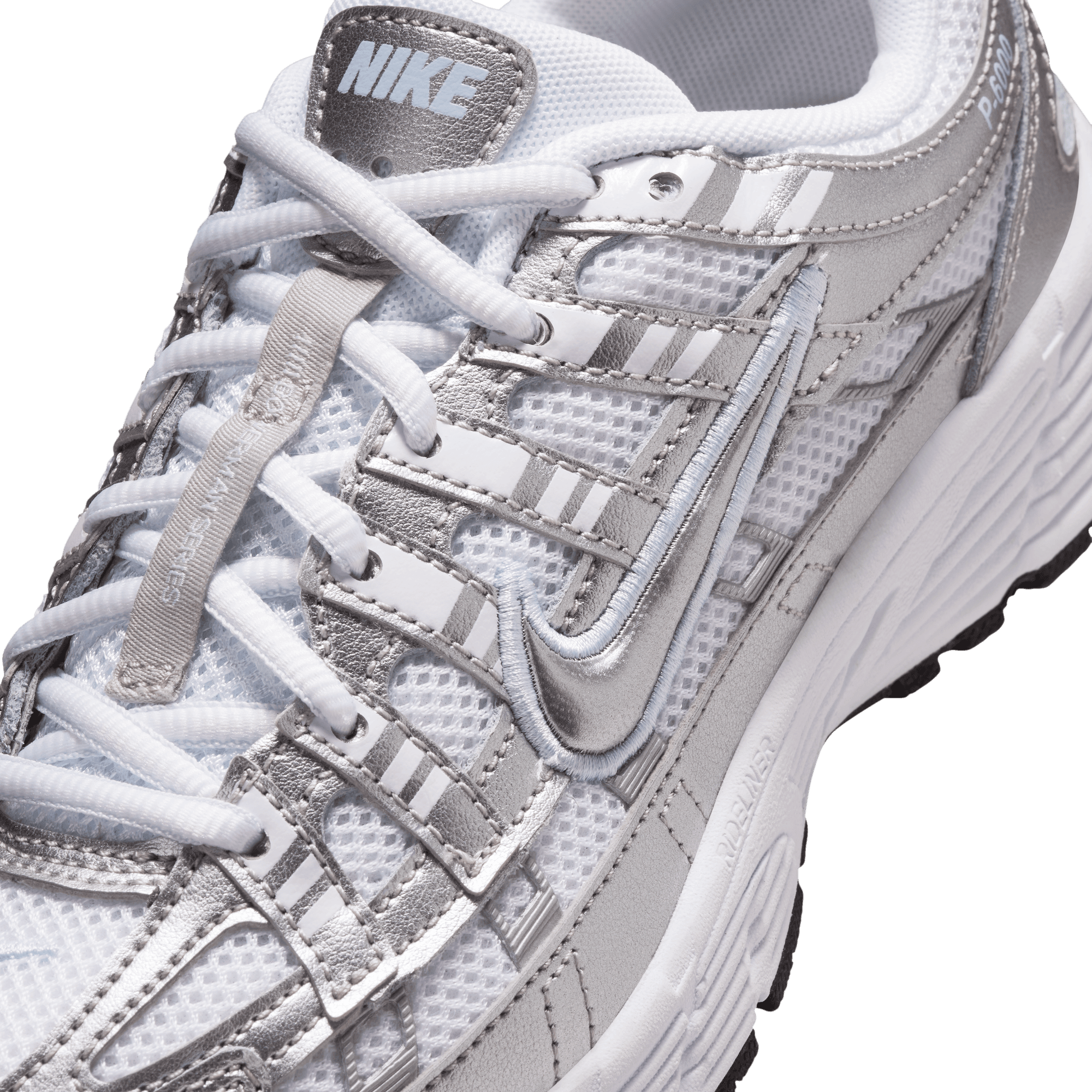 Big Kids' Nike P-6000 "White & Metallic Silver"