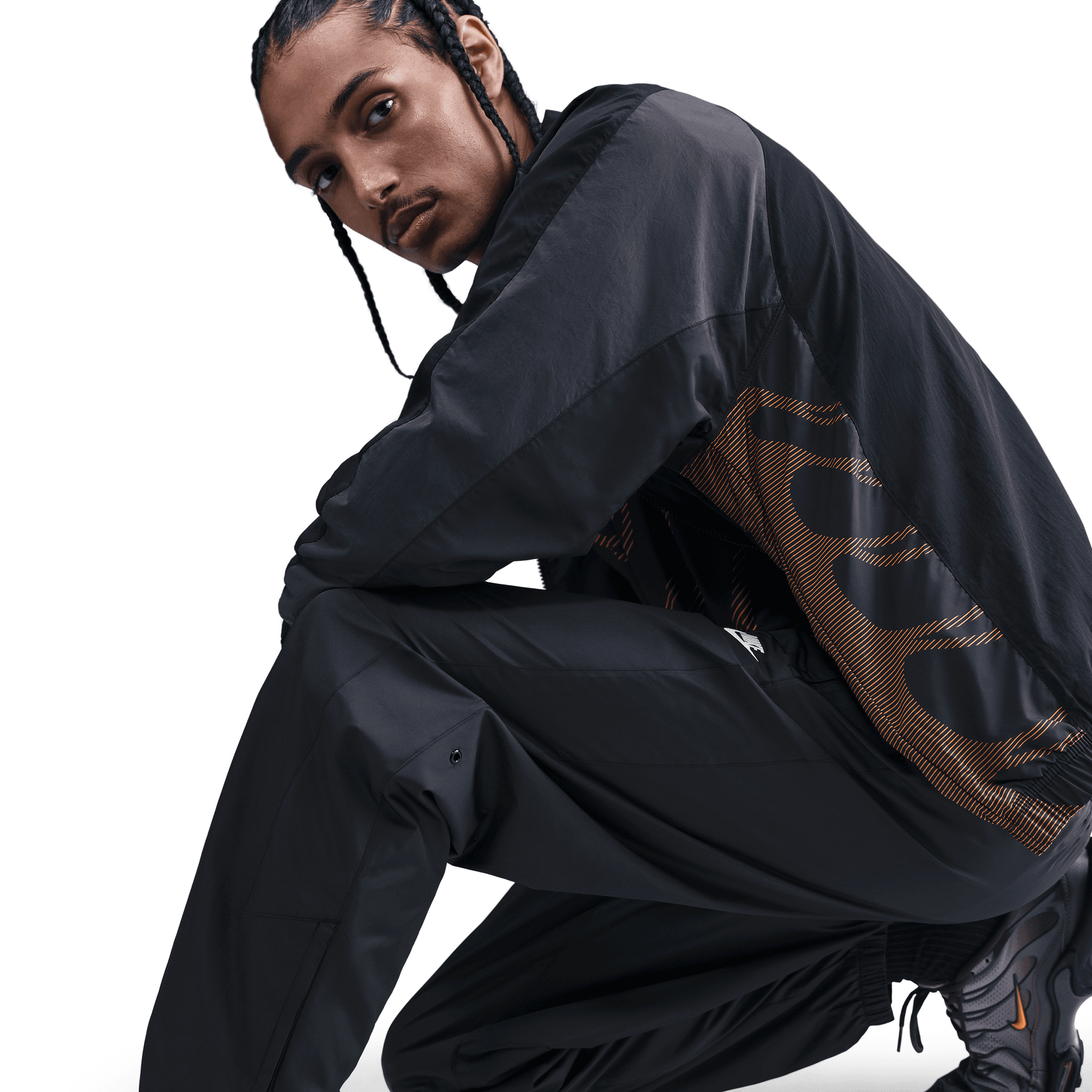 nike heritage windrunner pants black