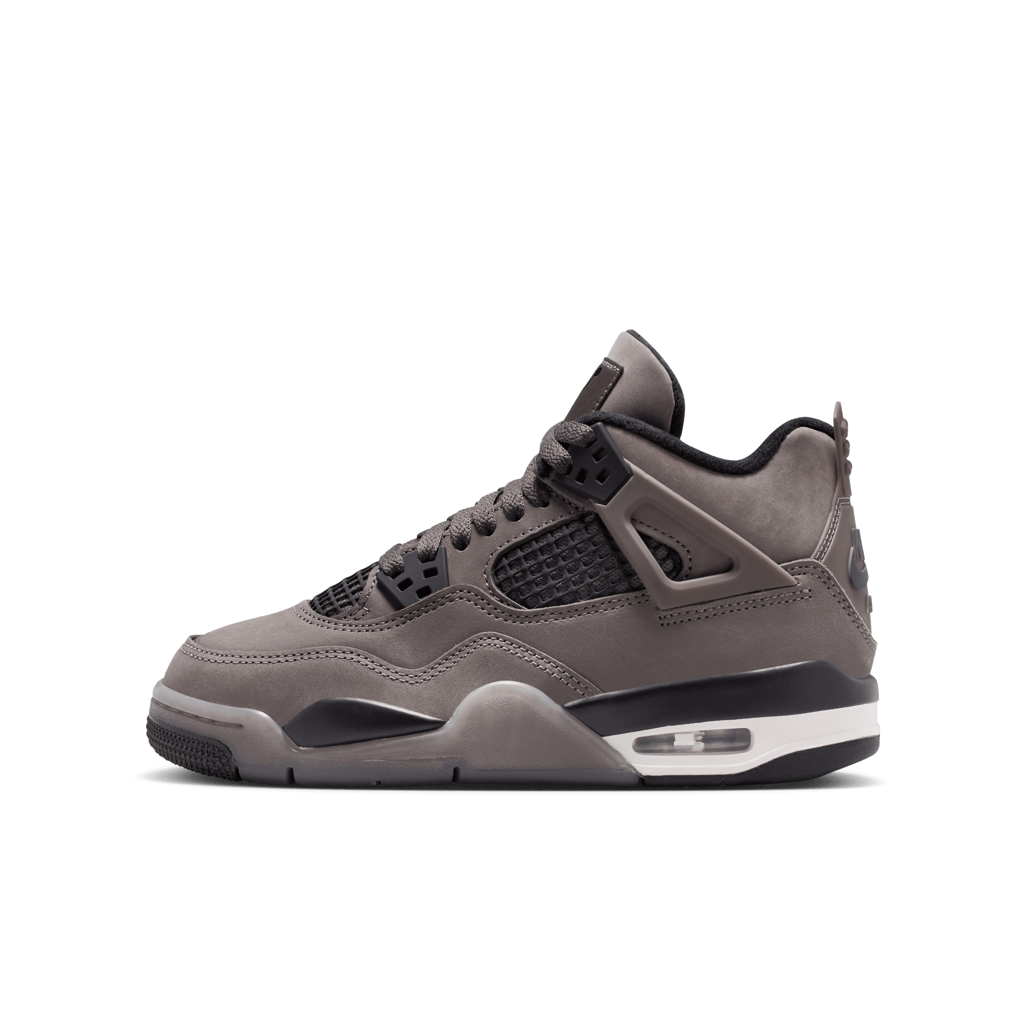 Big Kids' Air Jordan 4 Retro "Cave Stone and Black"