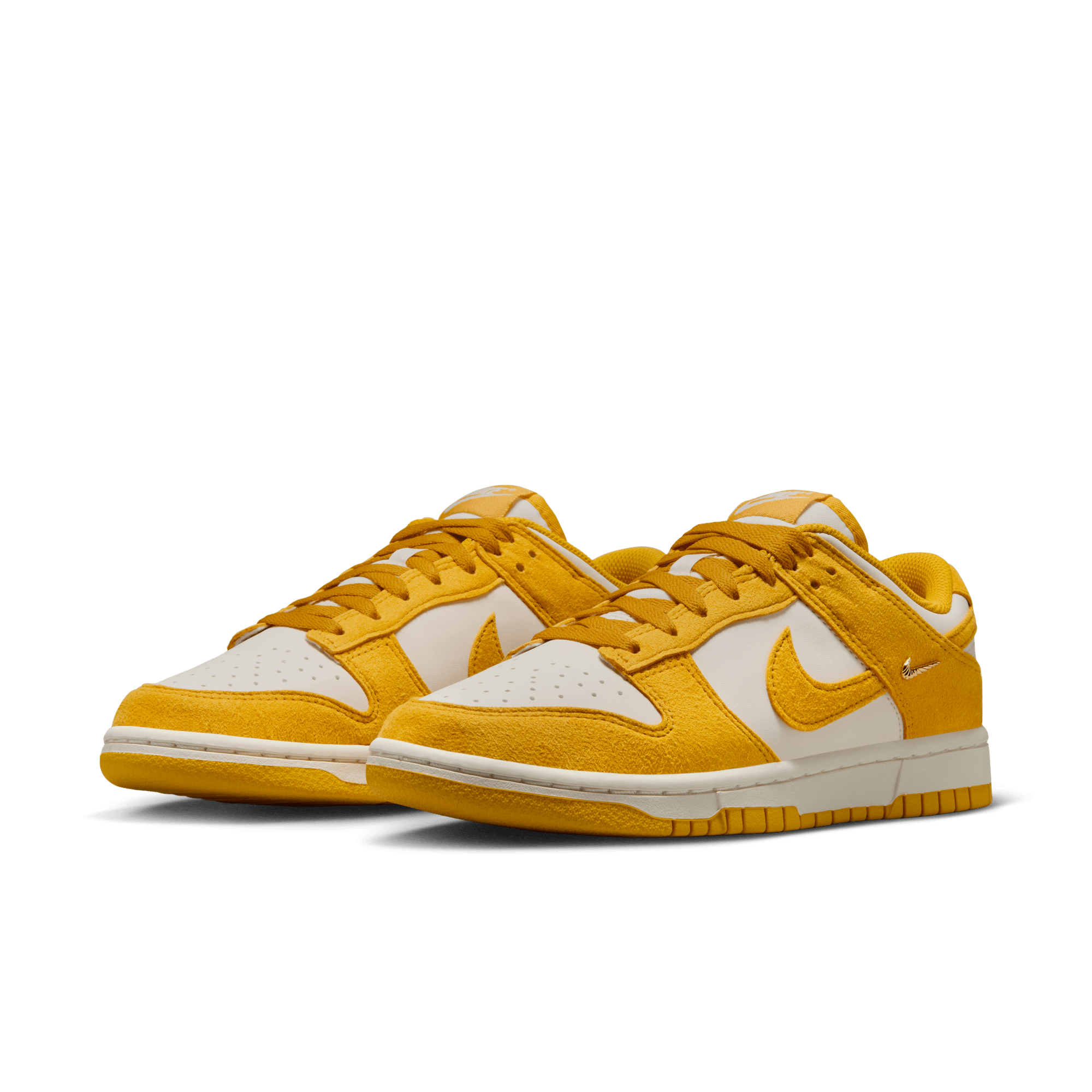 Women's Nike Dunk Low "Dark Sulfur Gold Mini Swoosh"