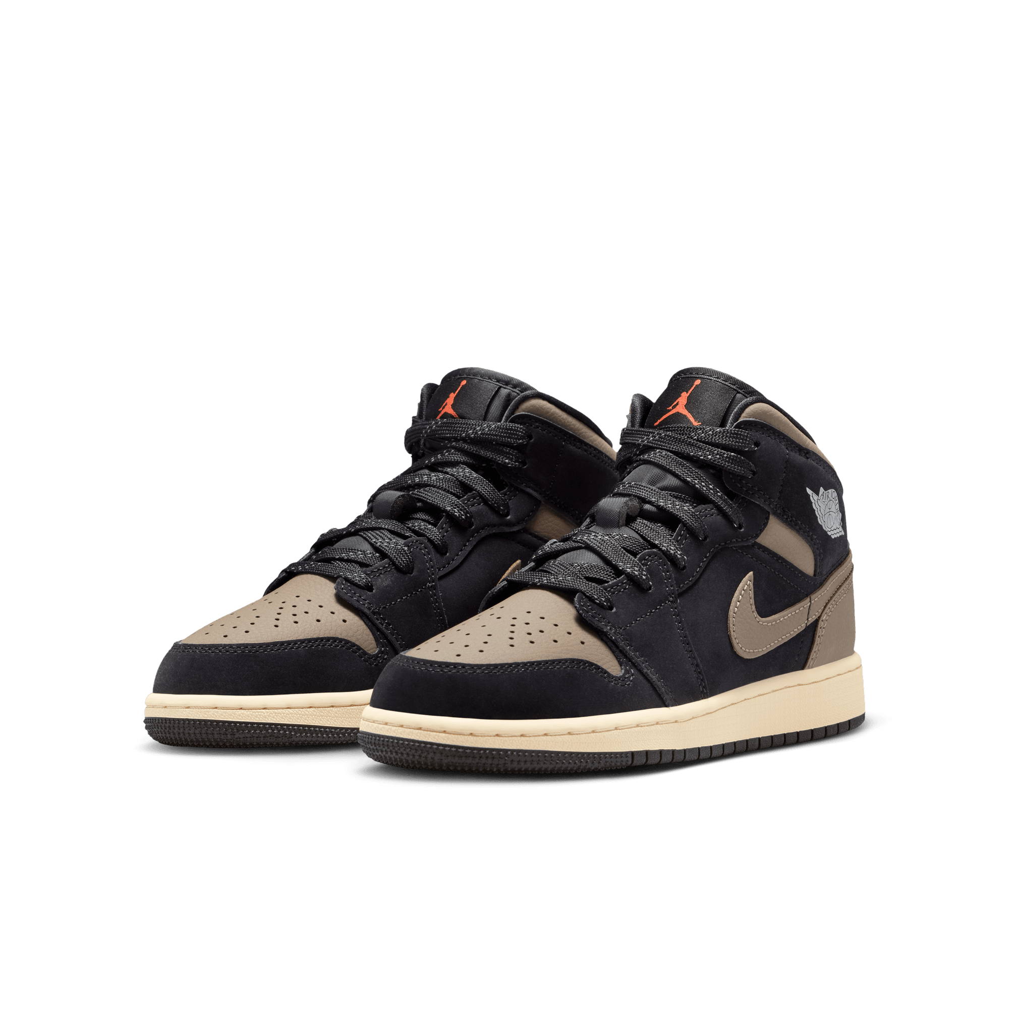 Big Kids' Air Jordan 1 Mid SE "Black Olive Grey"