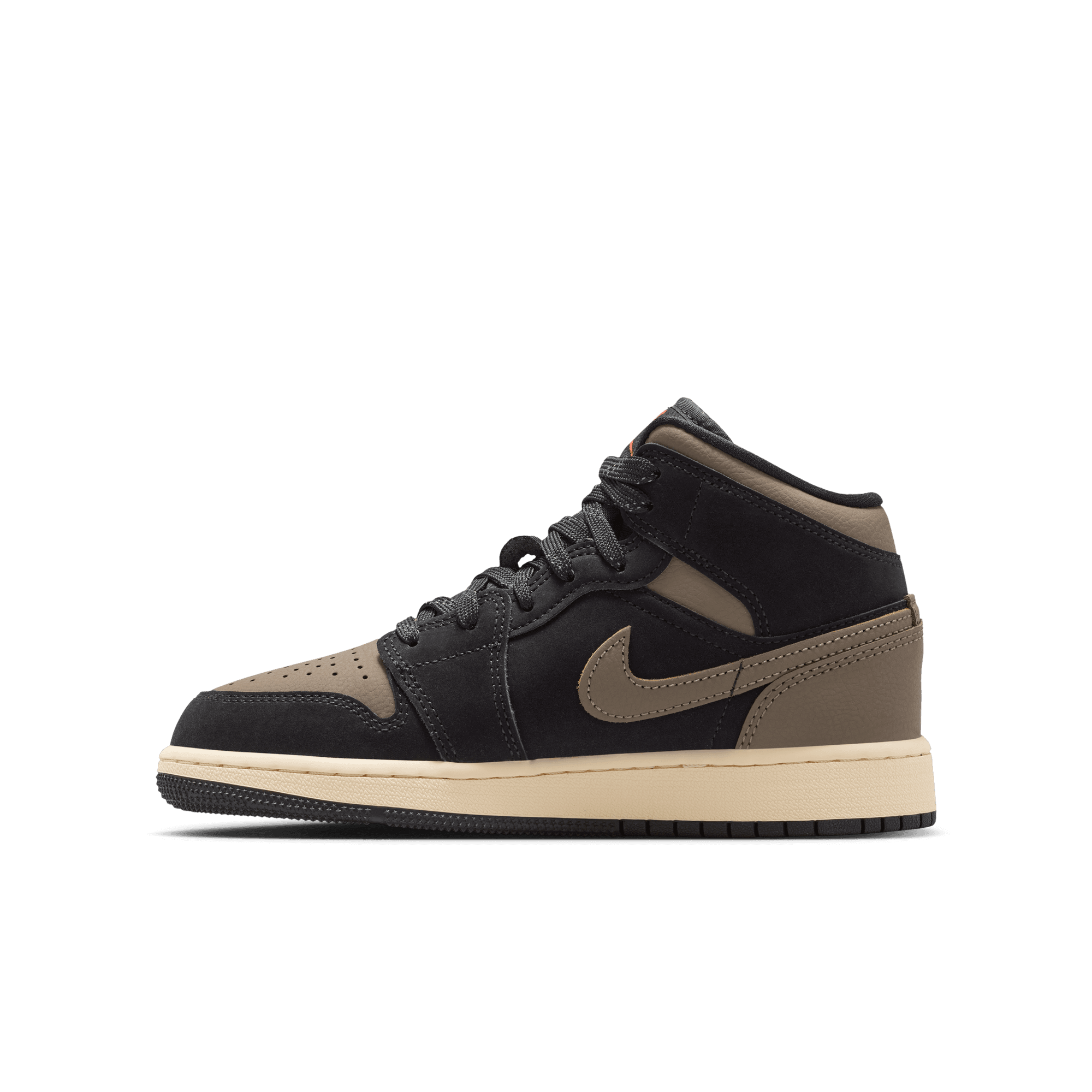 Big Kids' Air Jordan 1 Mid SE "Black Olive Grey"
