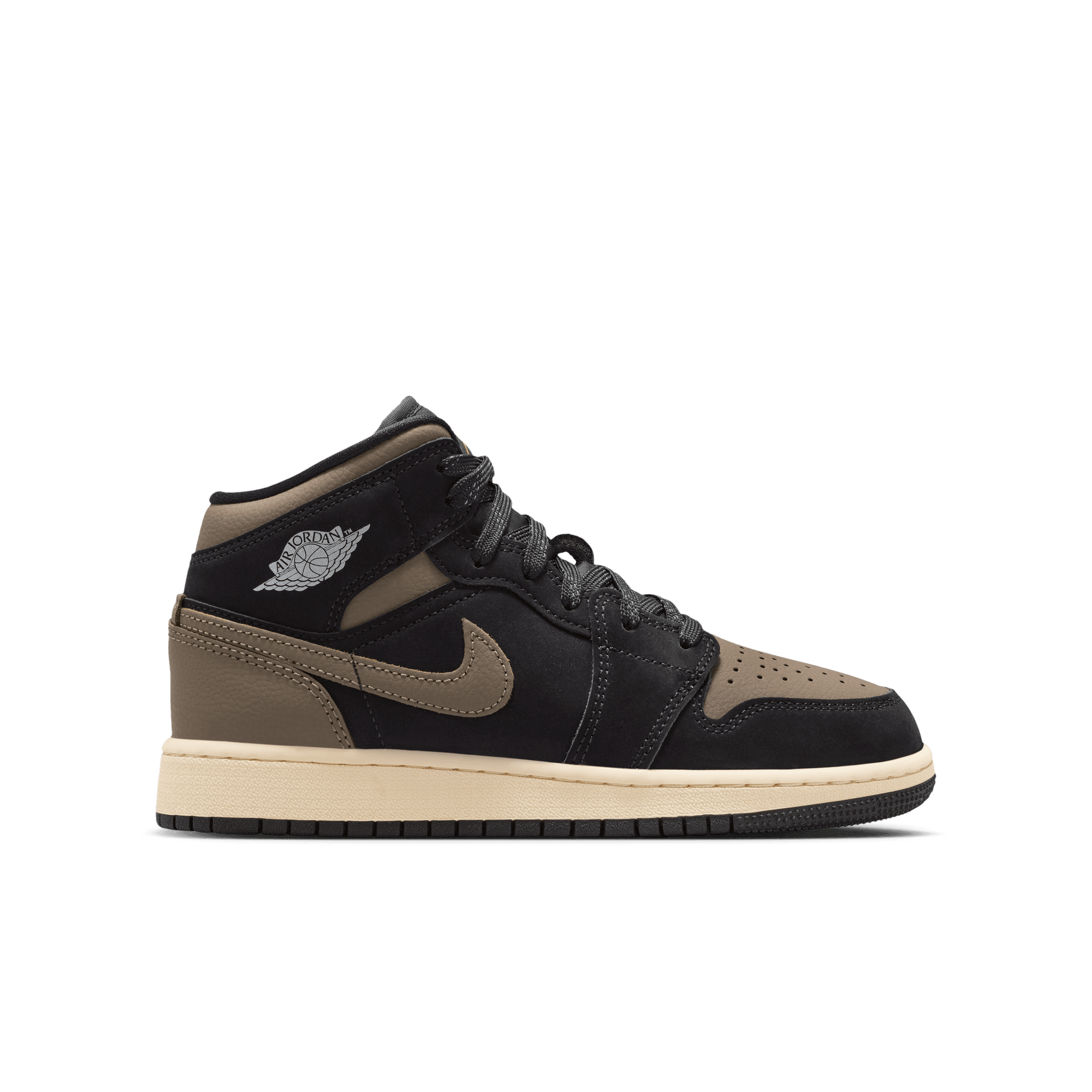 Big Kids' Air Jordan 1 Mid SE "Black Olive Grey"
