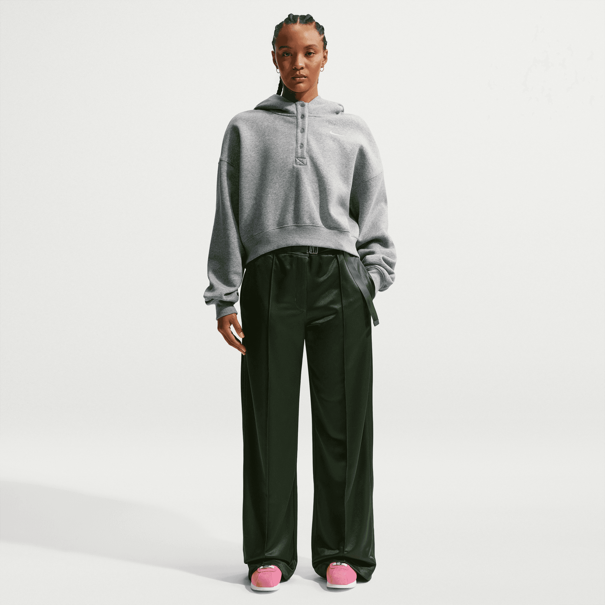 Women's Nike Sportswear Phoenix Fleece Oversized Cropped Henley Hoodie