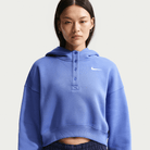 Women's Nike Sportswear Phoenix Fleece Oversized Cropped Henley Hoodie