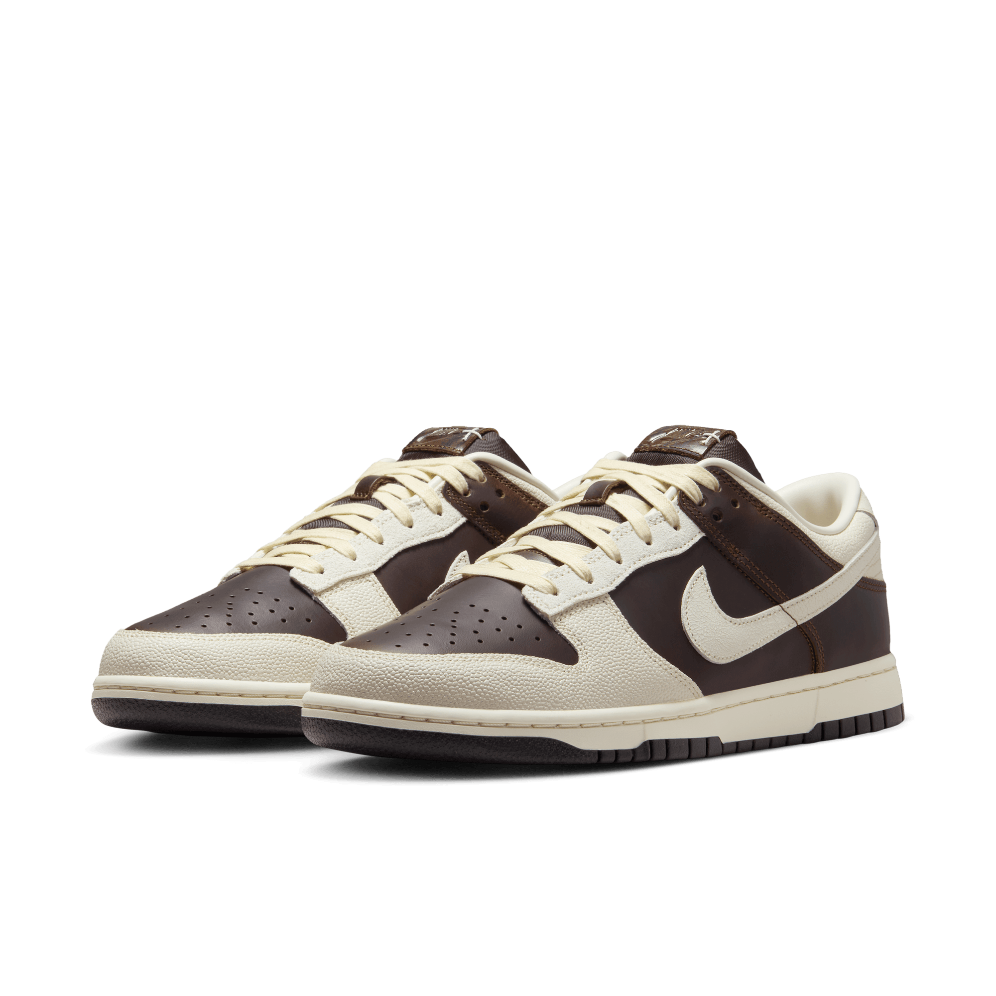 brown leather dunks