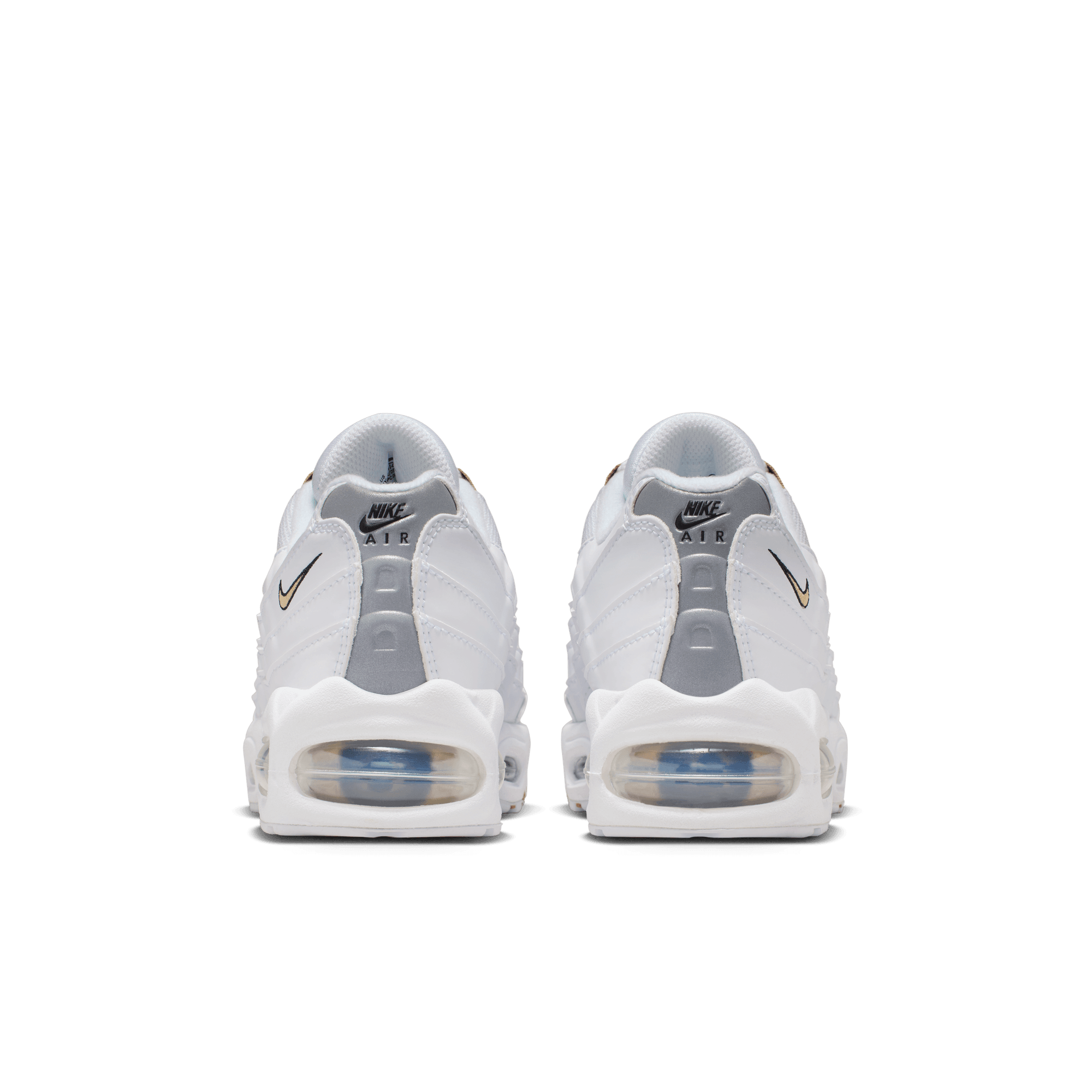 Big Kids' Nike Air Max 95 "White Metallic Gold"