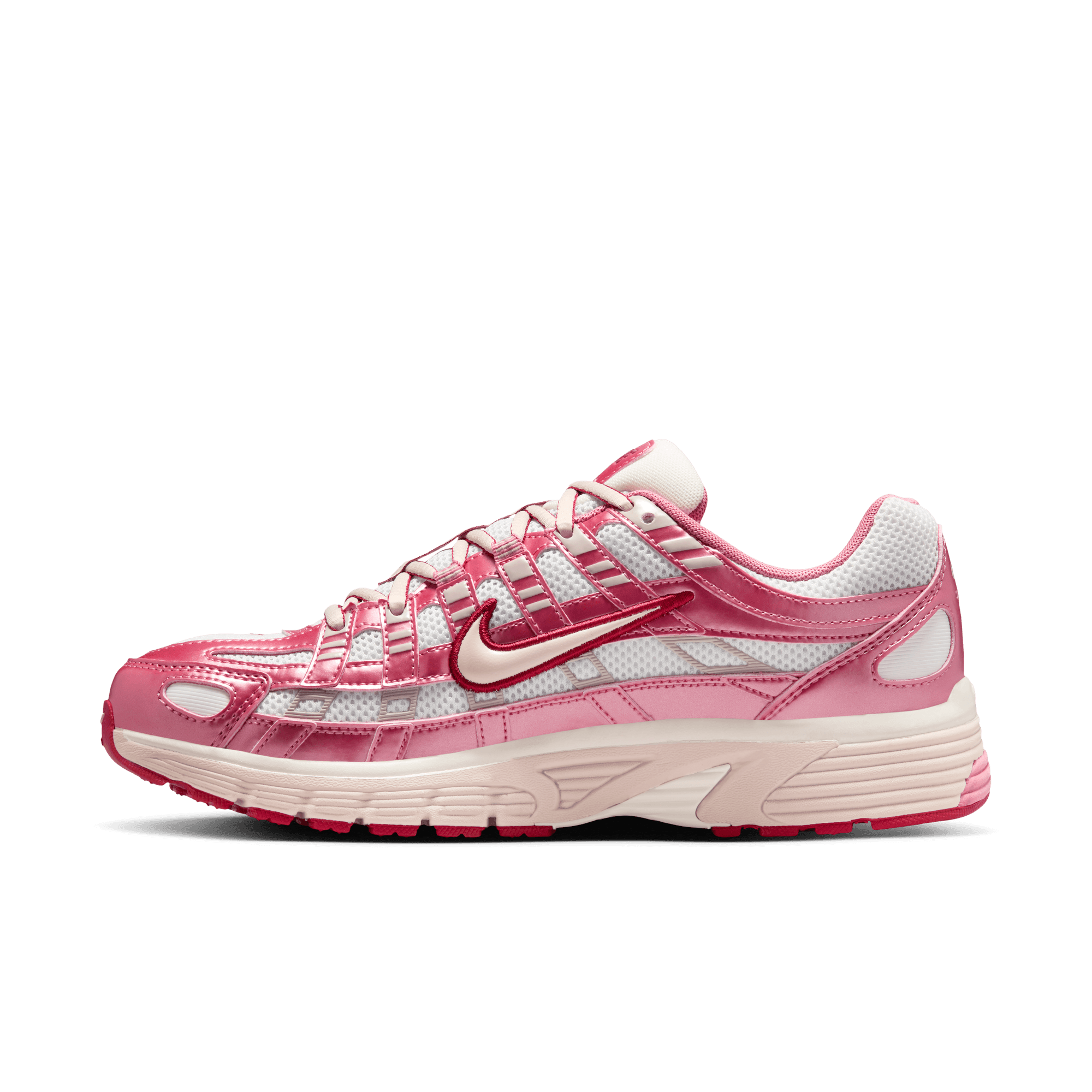 Women's Nike P-6000 "Summit White Slit Red"